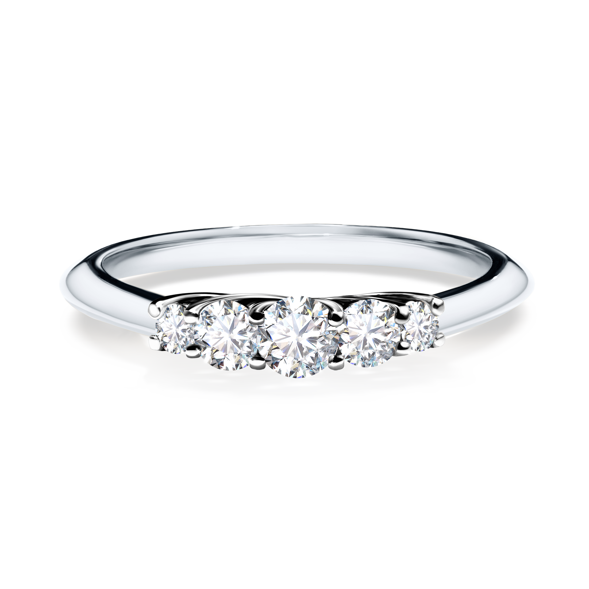 Pierścionek zaręczynowy My Darling z białego złota z diamentem naturalnym 0,22CT