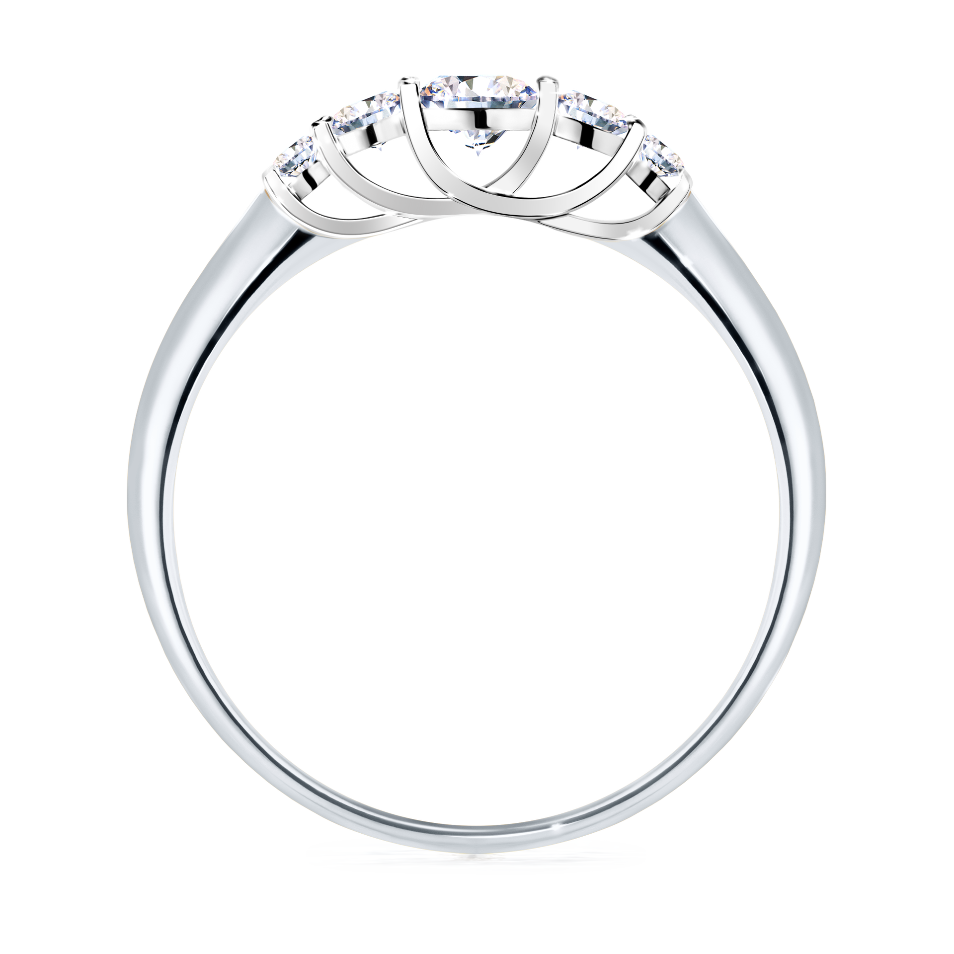 Pierścionek zaręczynowy My Darling z białego złota z diamentem naturalnym 0,22CT