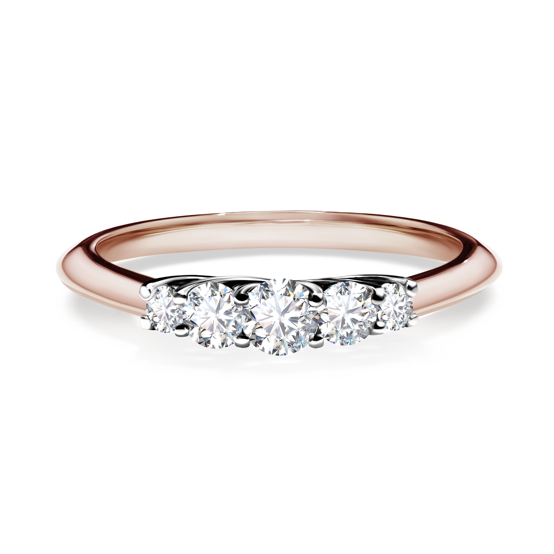 Pierścionek zaręczynowy My Darling z różowego złota z diamentem naturalnym 0,22CT