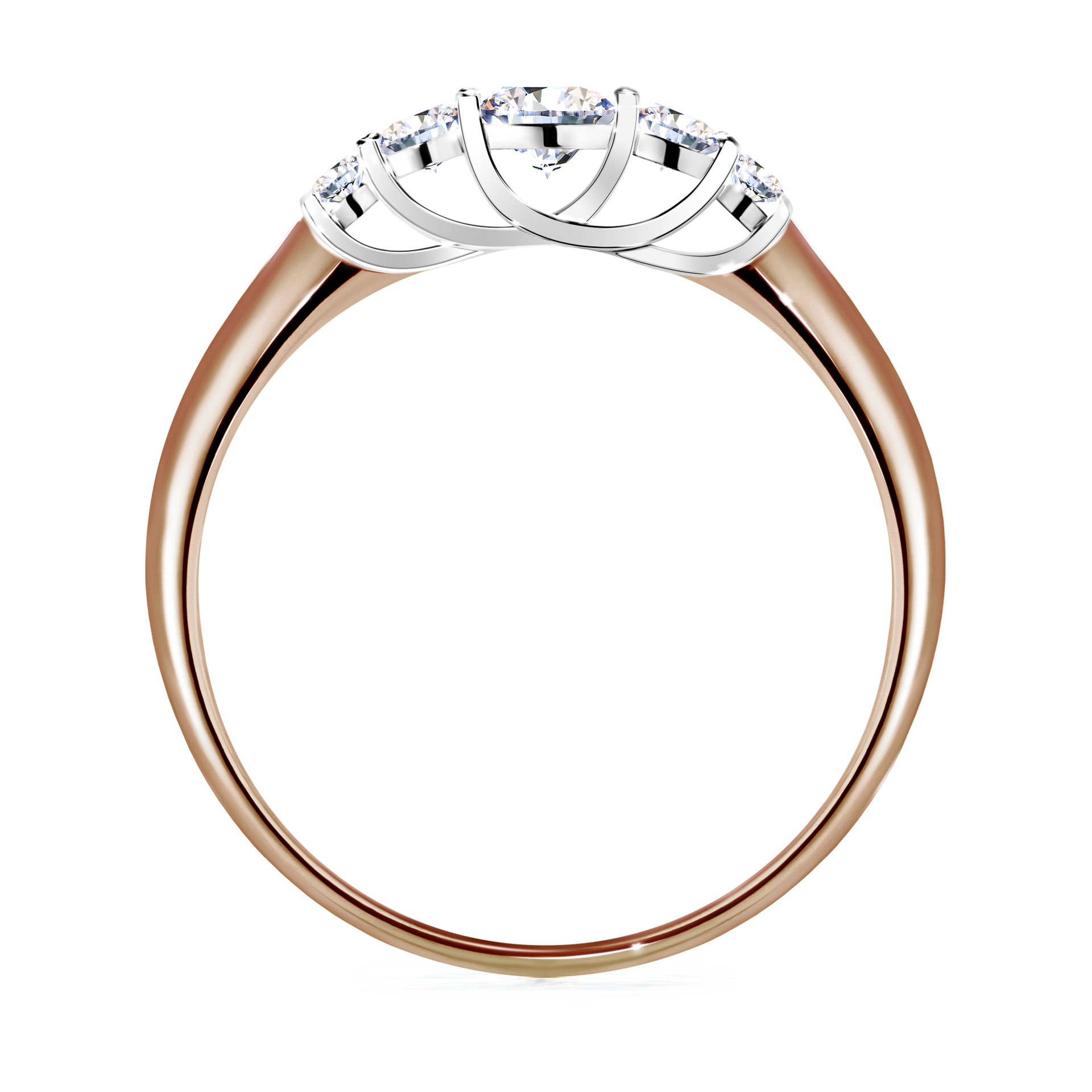 Pierścionek zaręczynowy My Darling z różowego złota z diamentem naturalnym 0,22CT