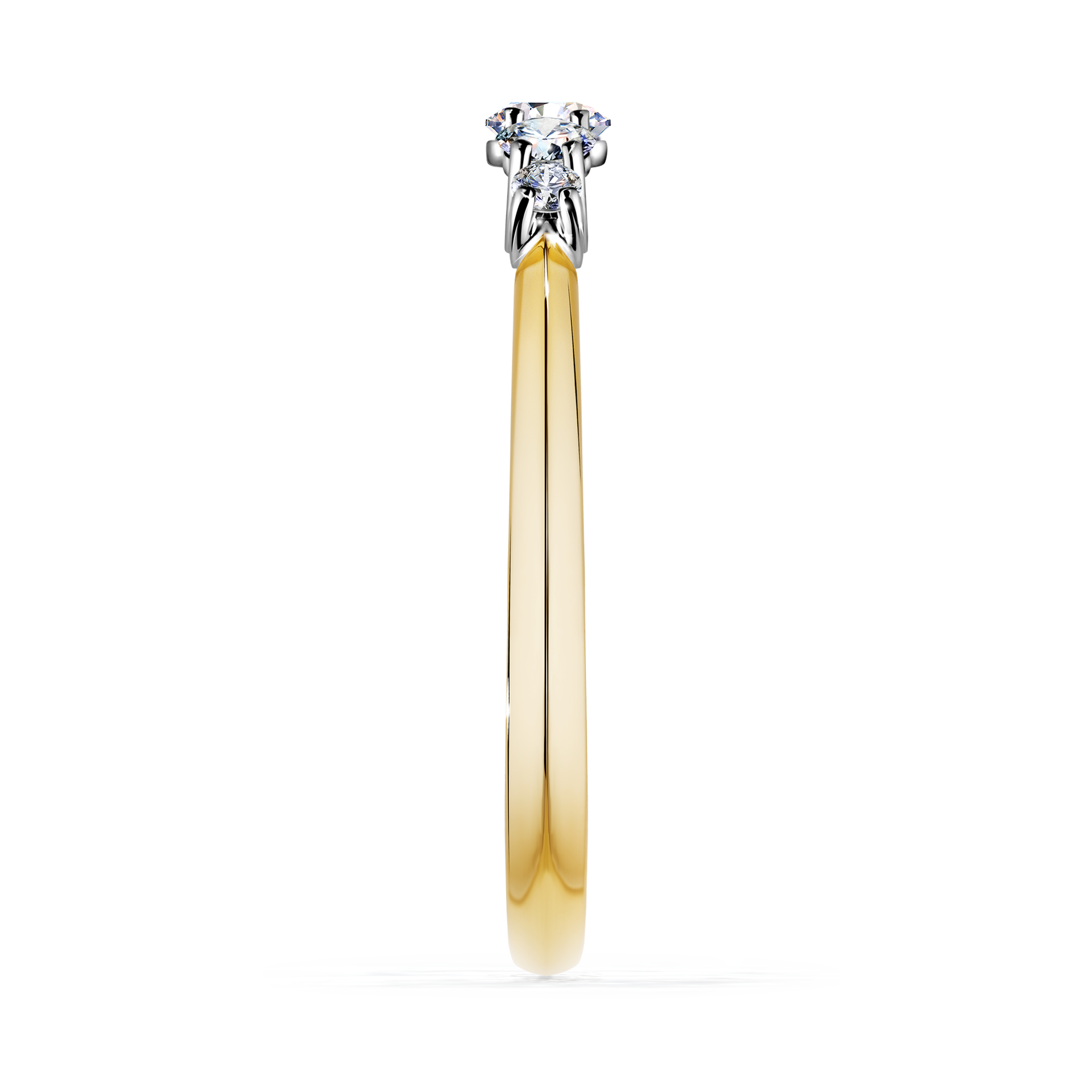 Pierścionek zaręczynowy My Darling z żółtego złota z diamentem naturalnym 0,22CT