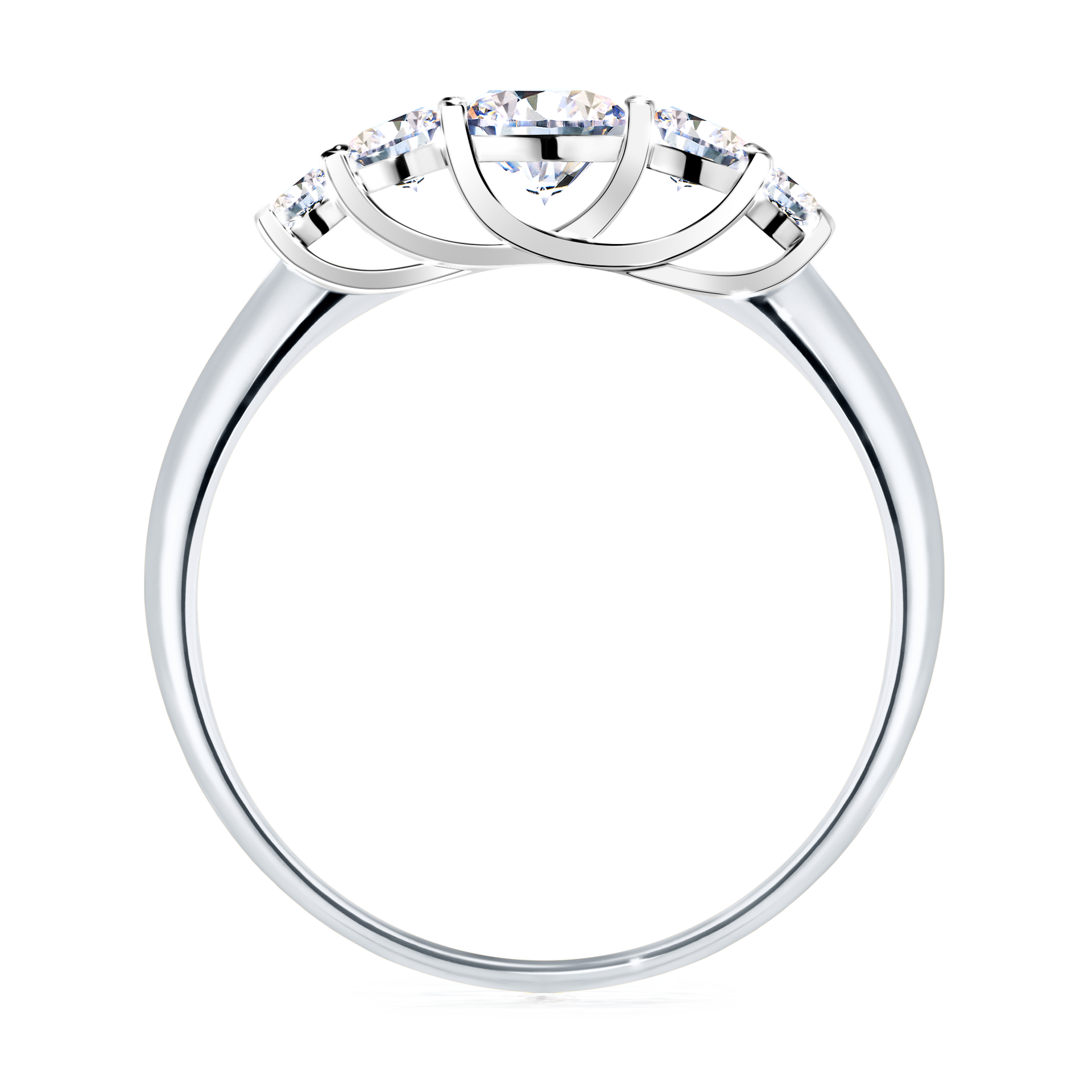 Pierścionek zaręczynowy My Darling z białego złota z diamentem naturalnym 0,53CT