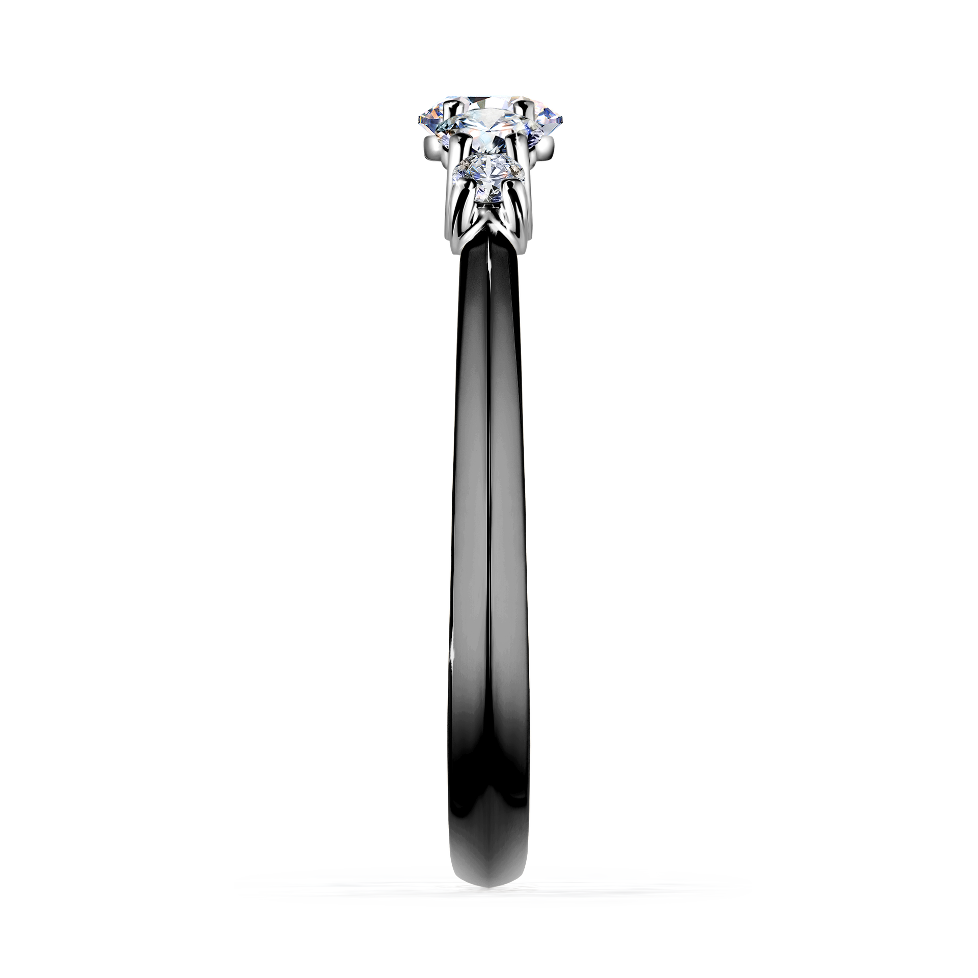 Pierścionek zaręczynowy My Darling z czarnego złota z diamentem naturalnym 0,53CT