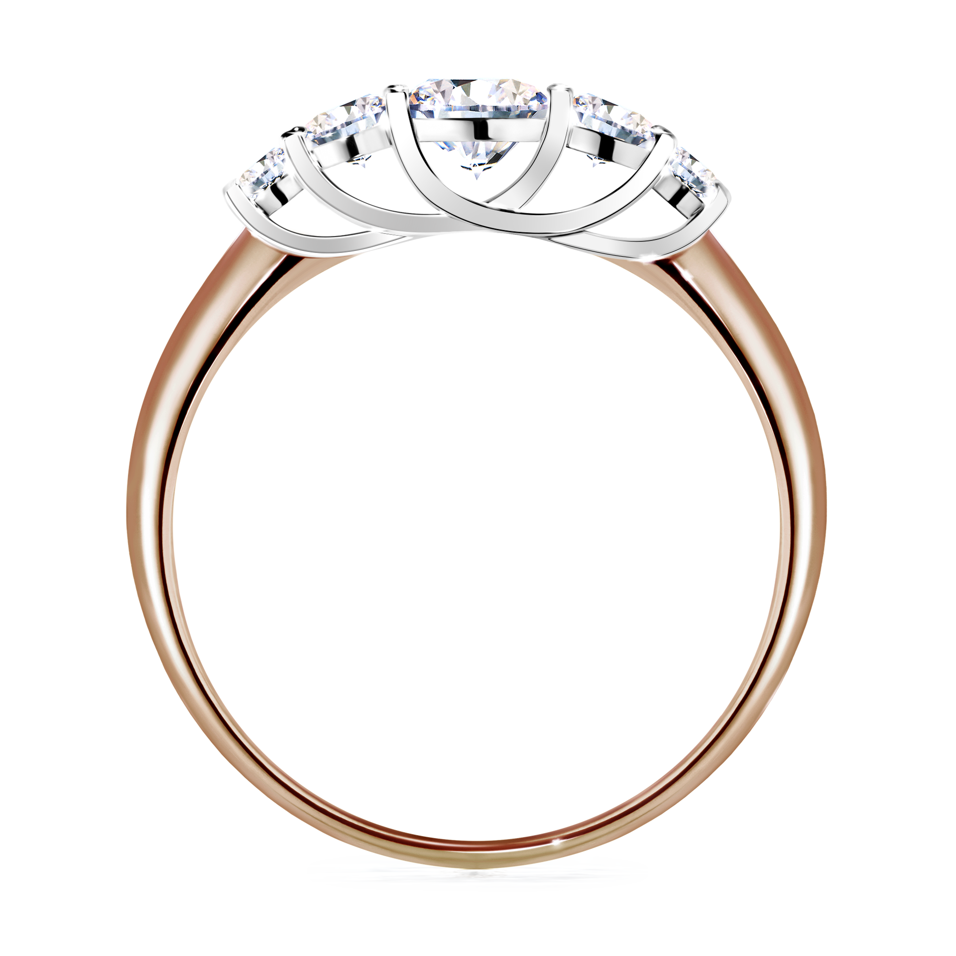 Pierścionek zaręczynowy My Darling z różowego złota z diamentem naturalnym 0,53CT