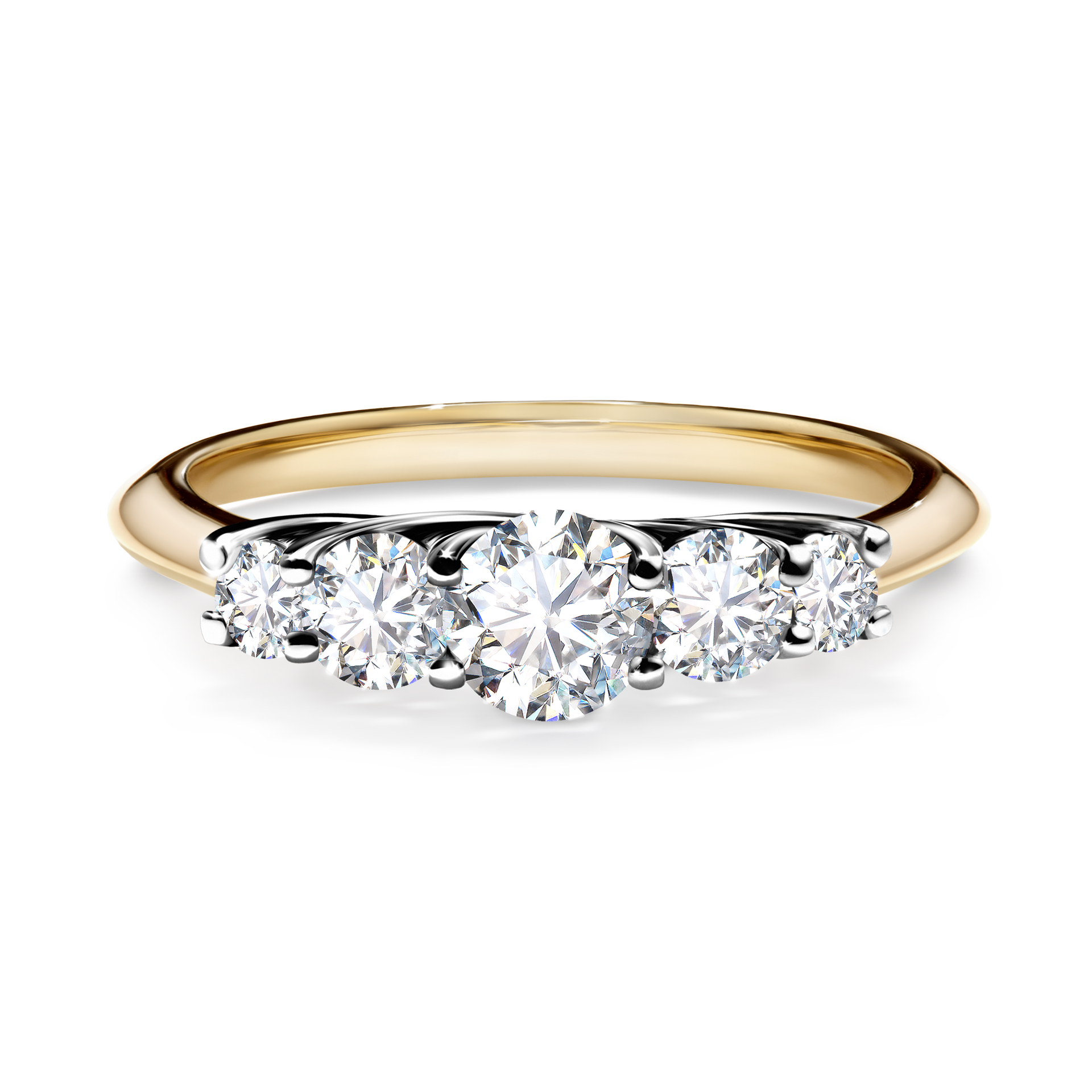 Pierścionek zaręczynowy My Darling z żółtego złota z diamentem naturalnym 0,53CT