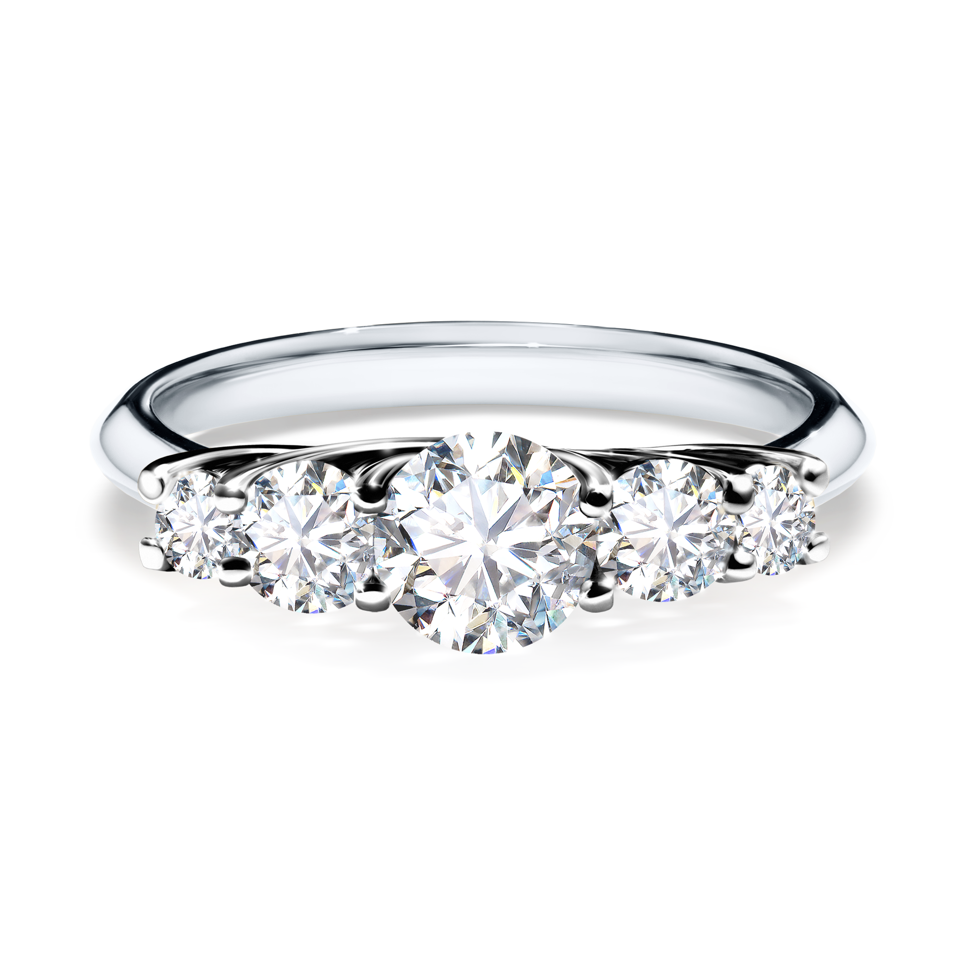 Pierścionek zaręczynowy My Darling z białego złota z diamentem naturalnym 0,96CT
