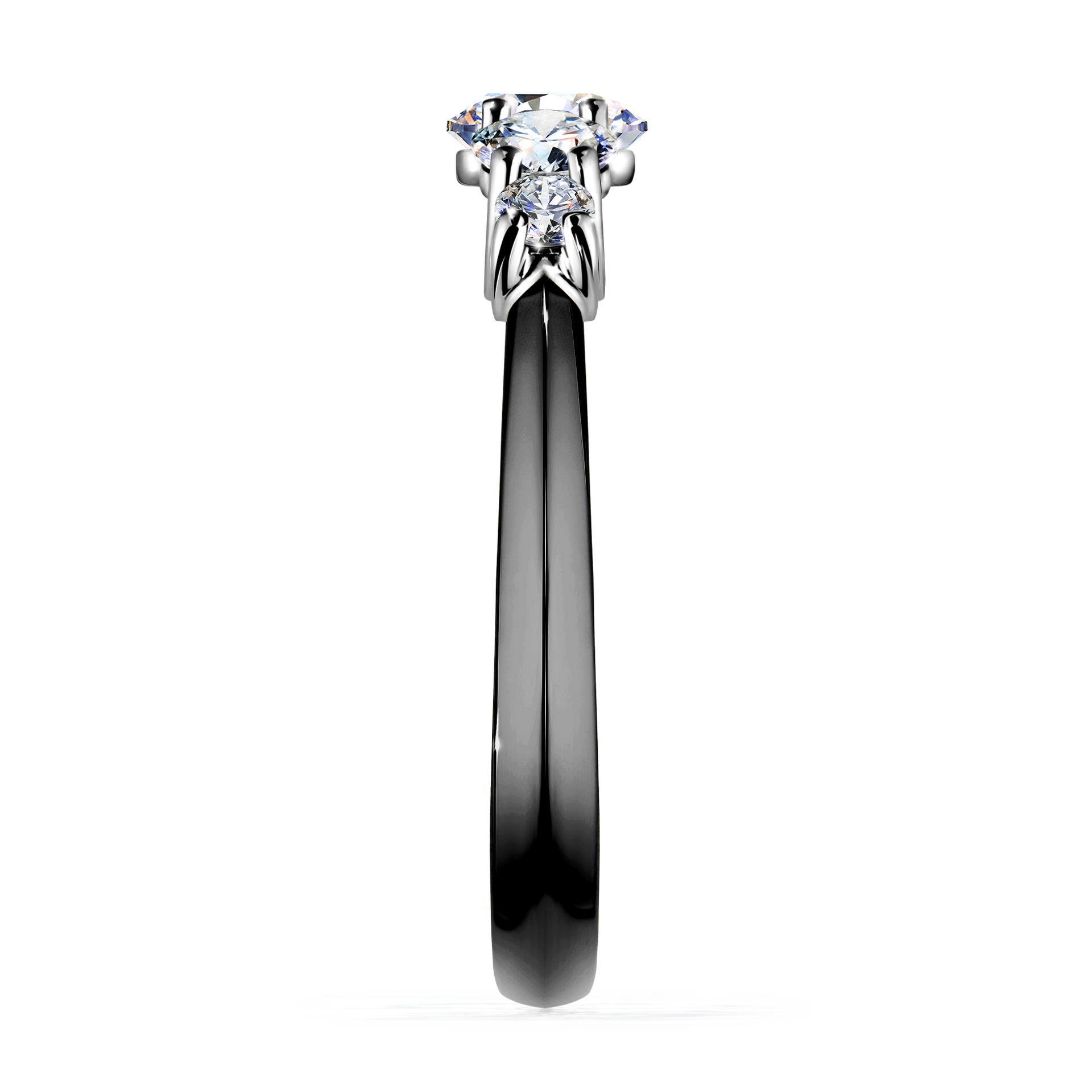 Pierścionek zaręczynowy My Darling z czarnego złota z diamentem naturalnym 0,96CT