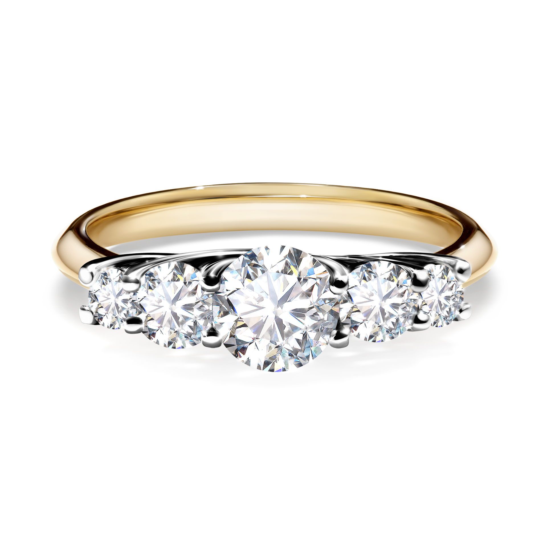 Pierścionek zaręczynowy My Darling z żółtego złota z diamentem naturalnym 0,96CT