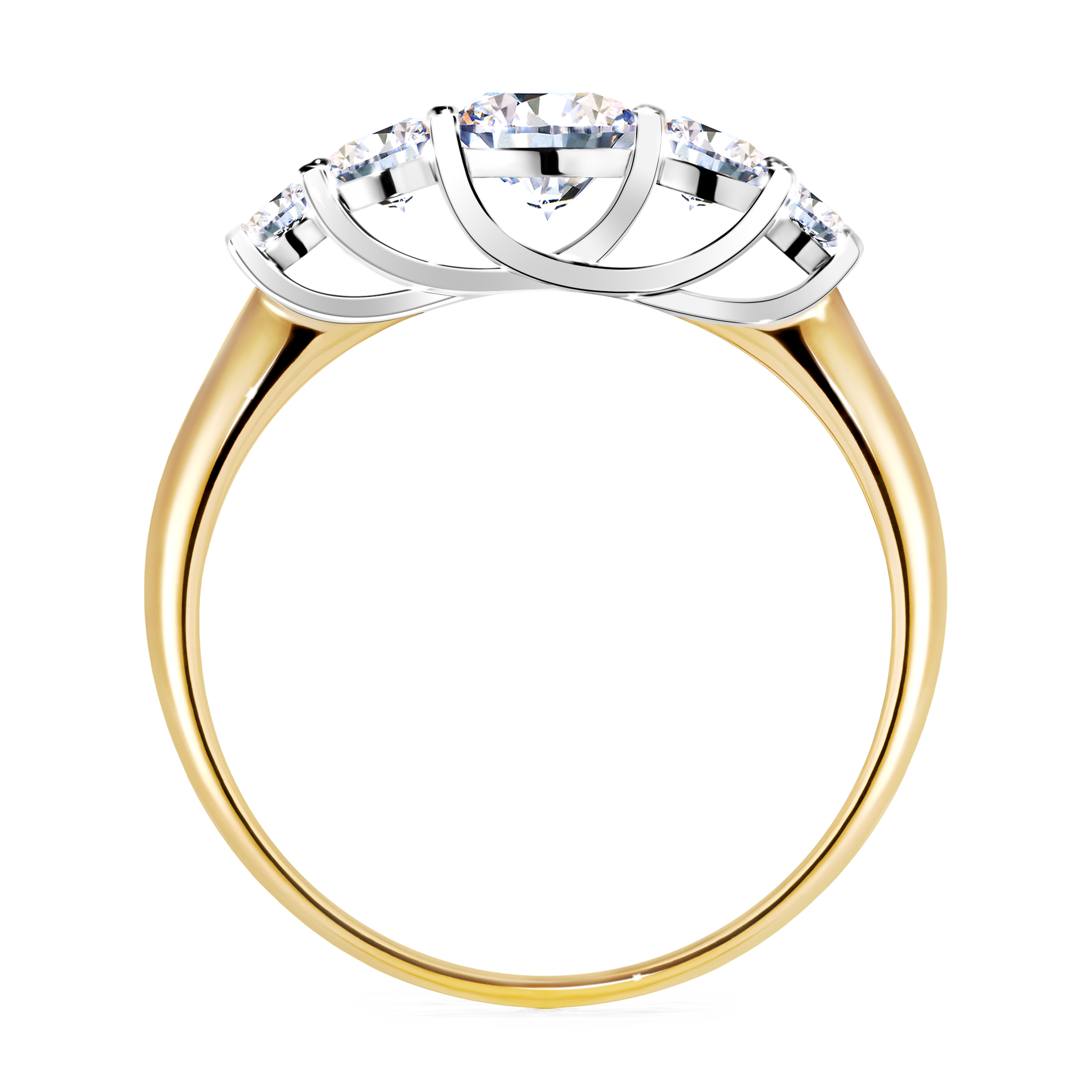 Pierścionek zaręczynowy My Darling z żółtego złota z diamentem naturalnym 0,96CT