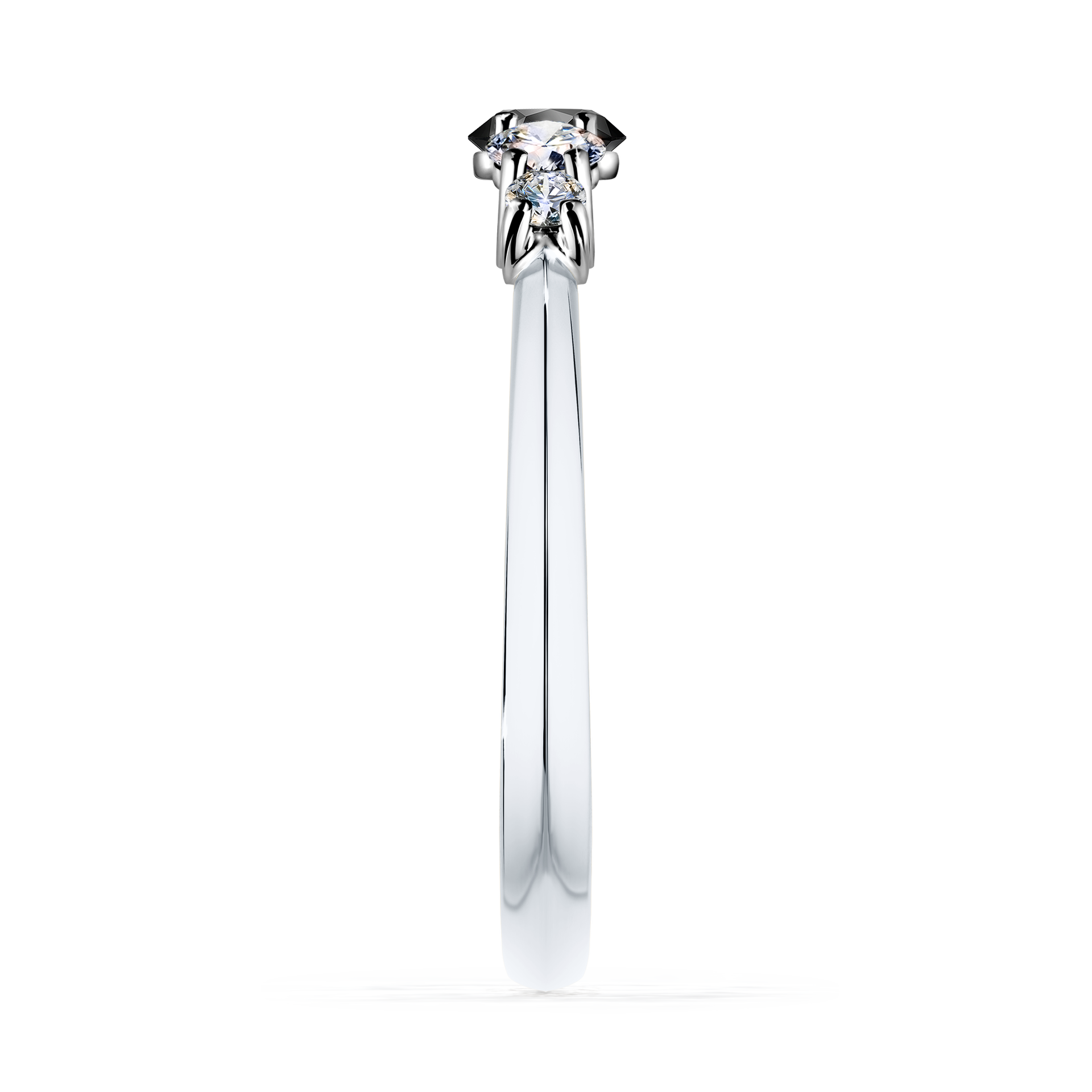 Pierścionek zaręczynowy My Darling z białego złota z czarnym diamentem 0,53CT