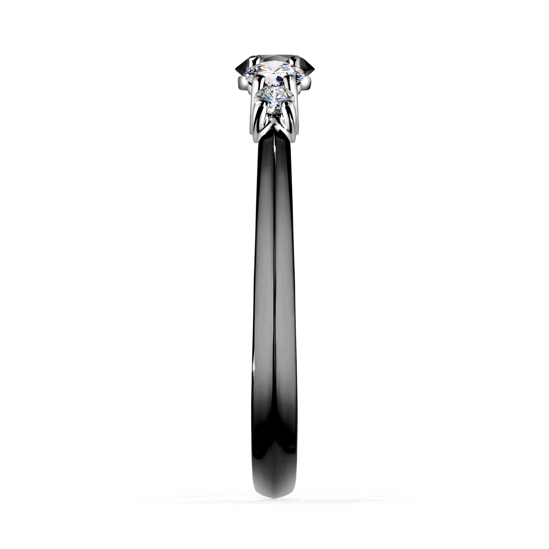 Pierścionek zaręczynowy My Darling z czarnego złota z czarnym diamentem 0,53CT