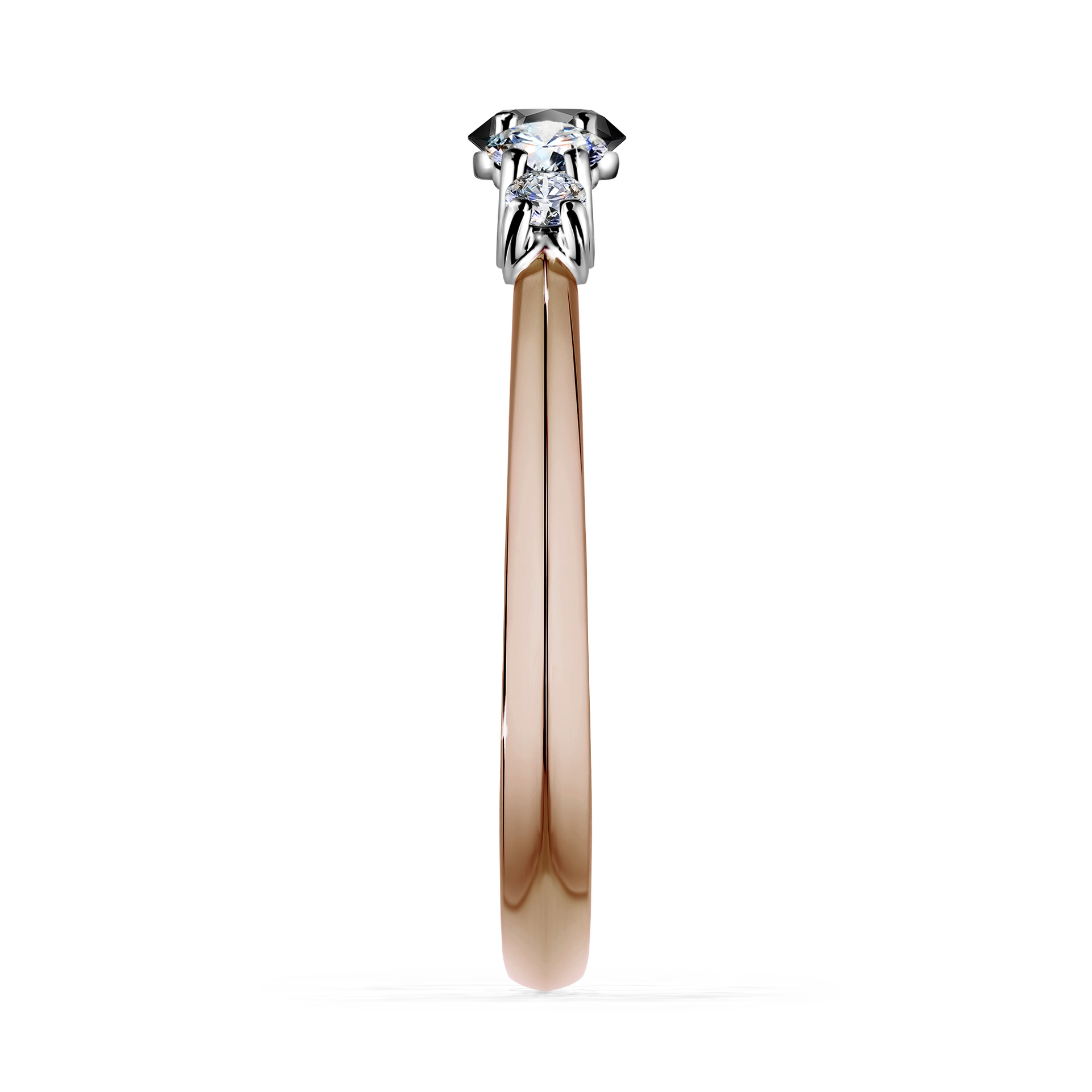 Pierścionek zaręczynowy My Darling z różowego złota z czarnym diamentem 0,53CT