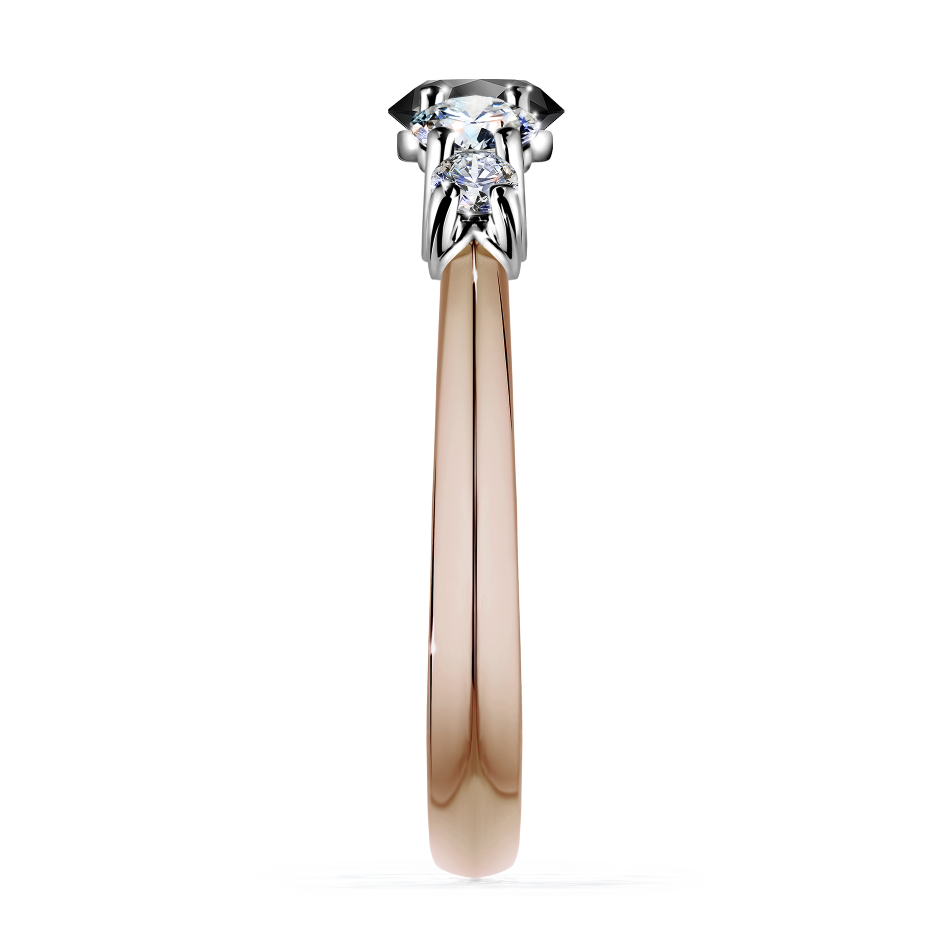 Pierścionek zaręczynowy My Darling z różowego złota z czarnym diamentem 0,96CT