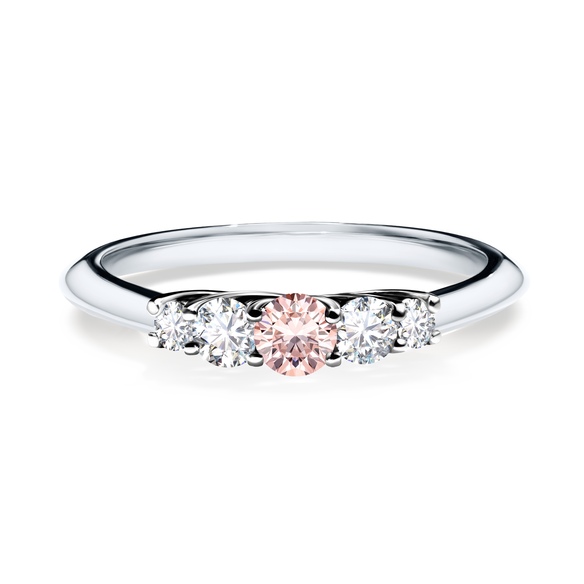 Pierścionek zaręczynowy My Darling z białego złota z morganitem 0,22CT