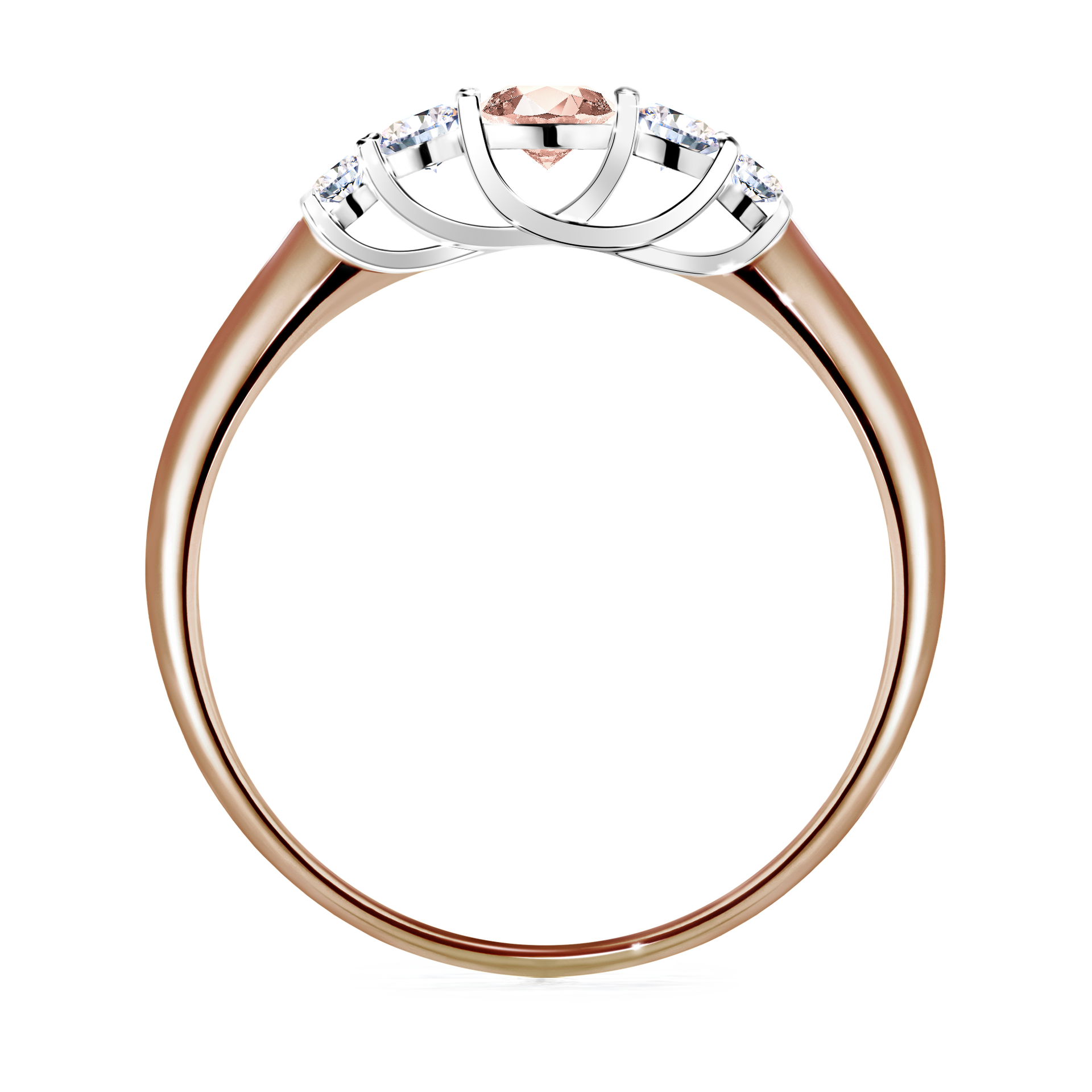 Pierścionek zaręczynowy My Darling z różowego złota z morganitem 0,22CT