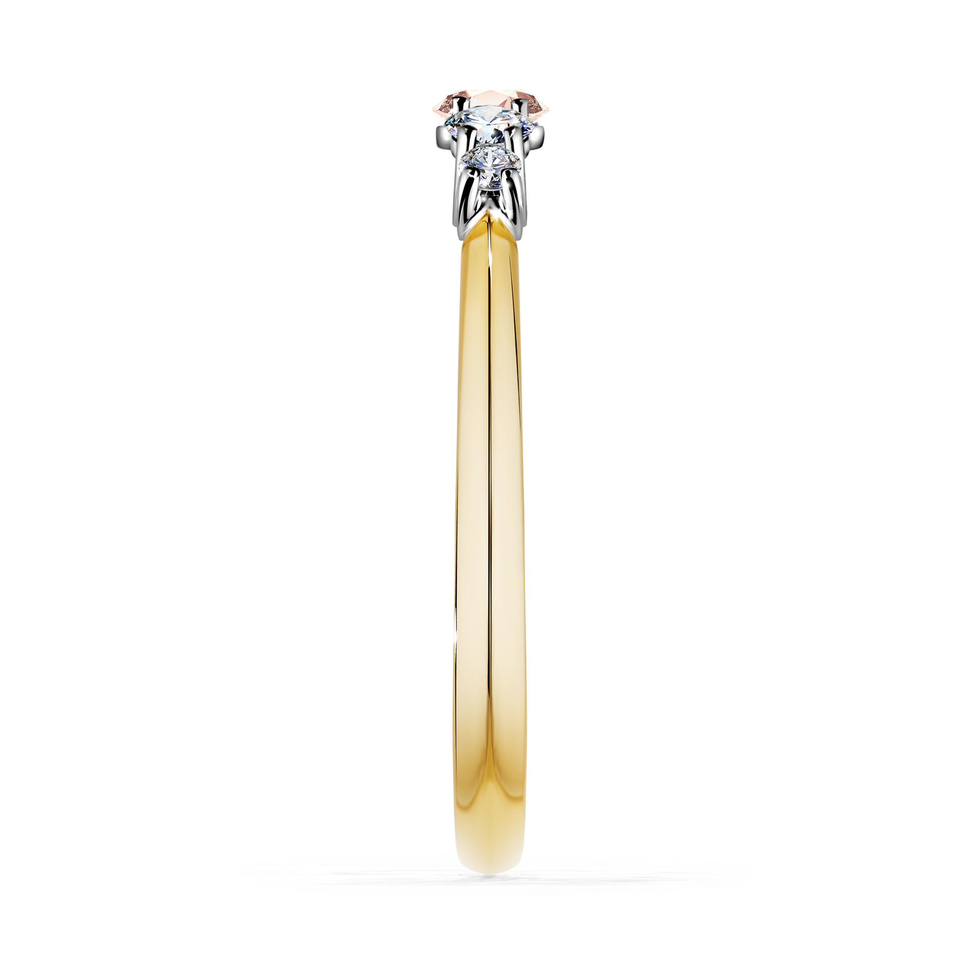 Pierścionek zaręczynowy My Darling z żółtego złota z morganitem 0,22CT