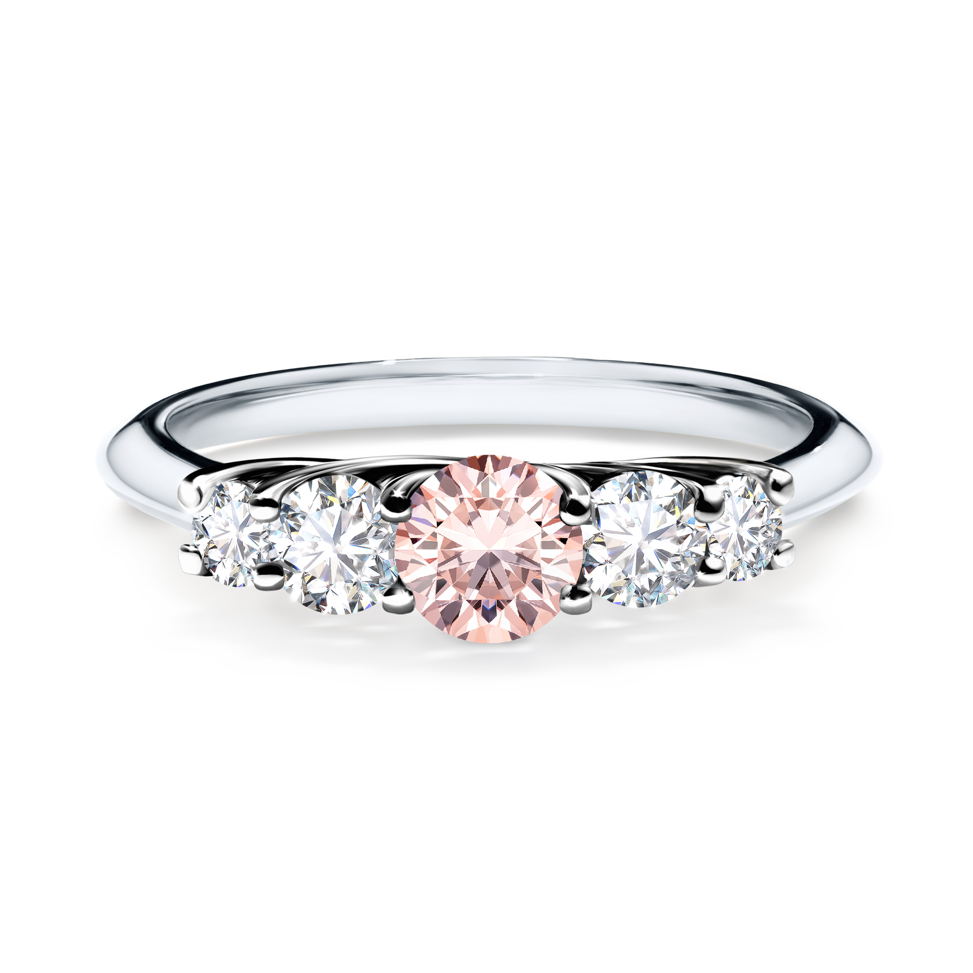 Pierścionek zaręczynowy My Darling z białego złota z morganitem 0,53CT