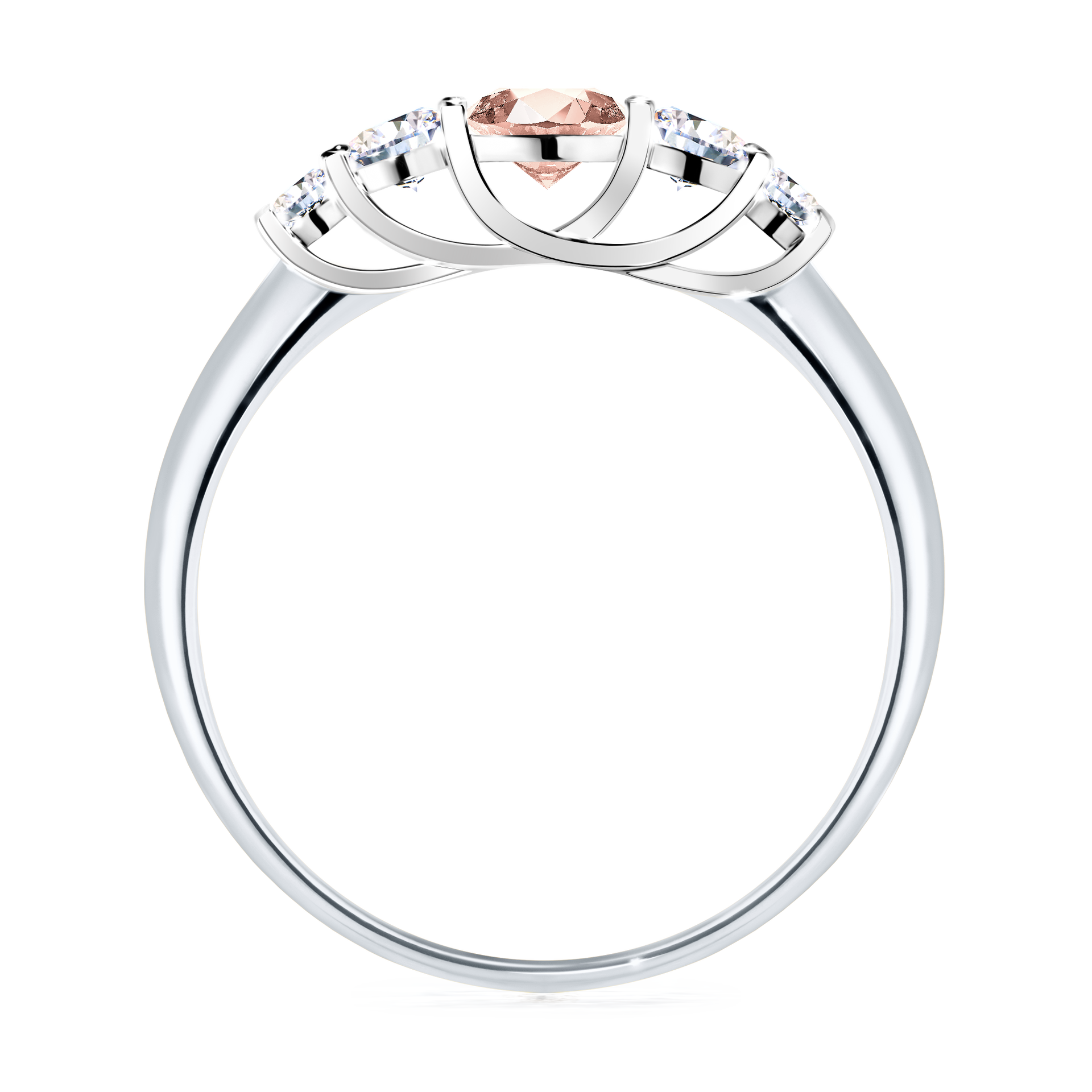 Pierścionek zaręczynowy My Darling z białego złota z morganitem 0,53CT