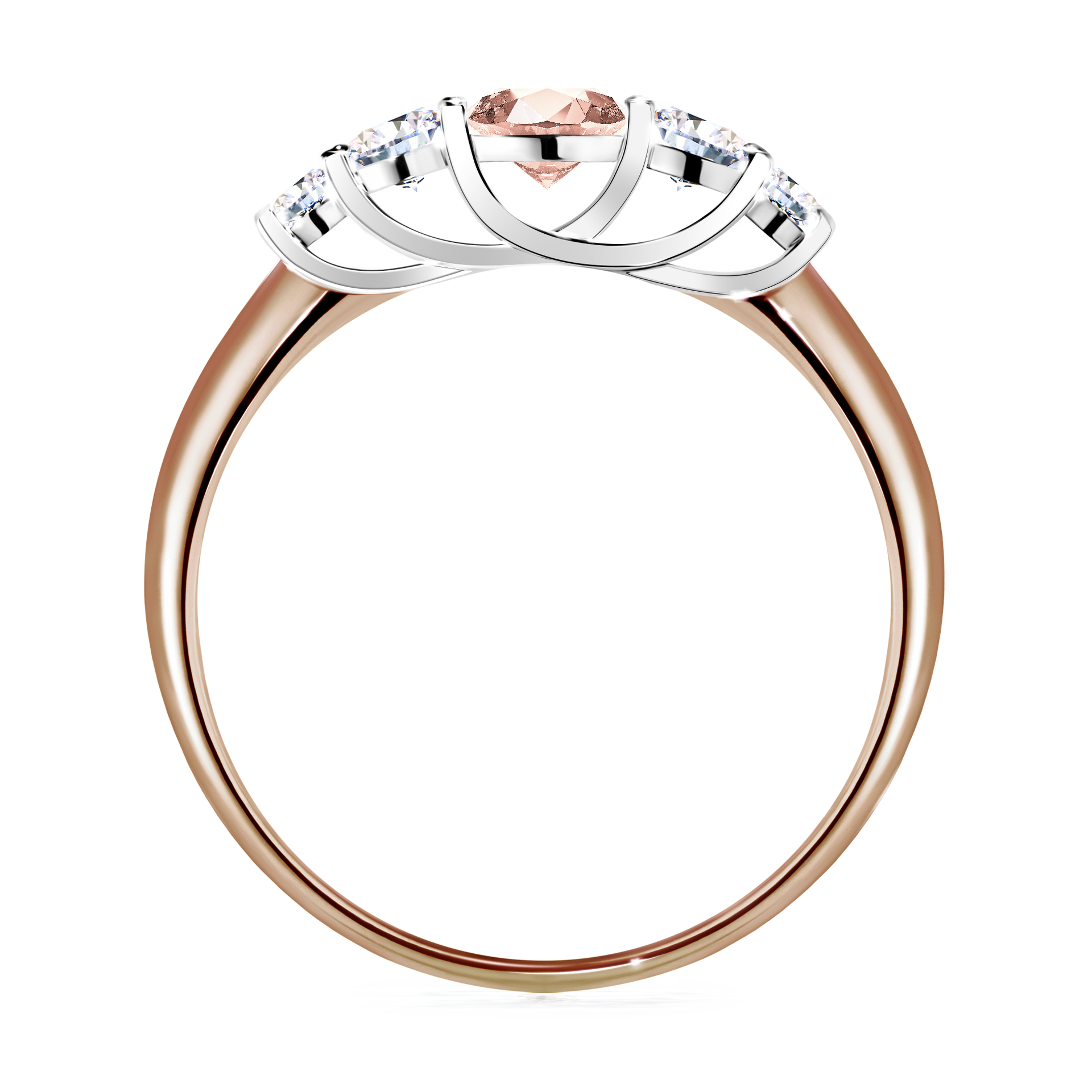 Pierścionek zaręczynowy My Darling z różowego złota z morganitem 0,53CT