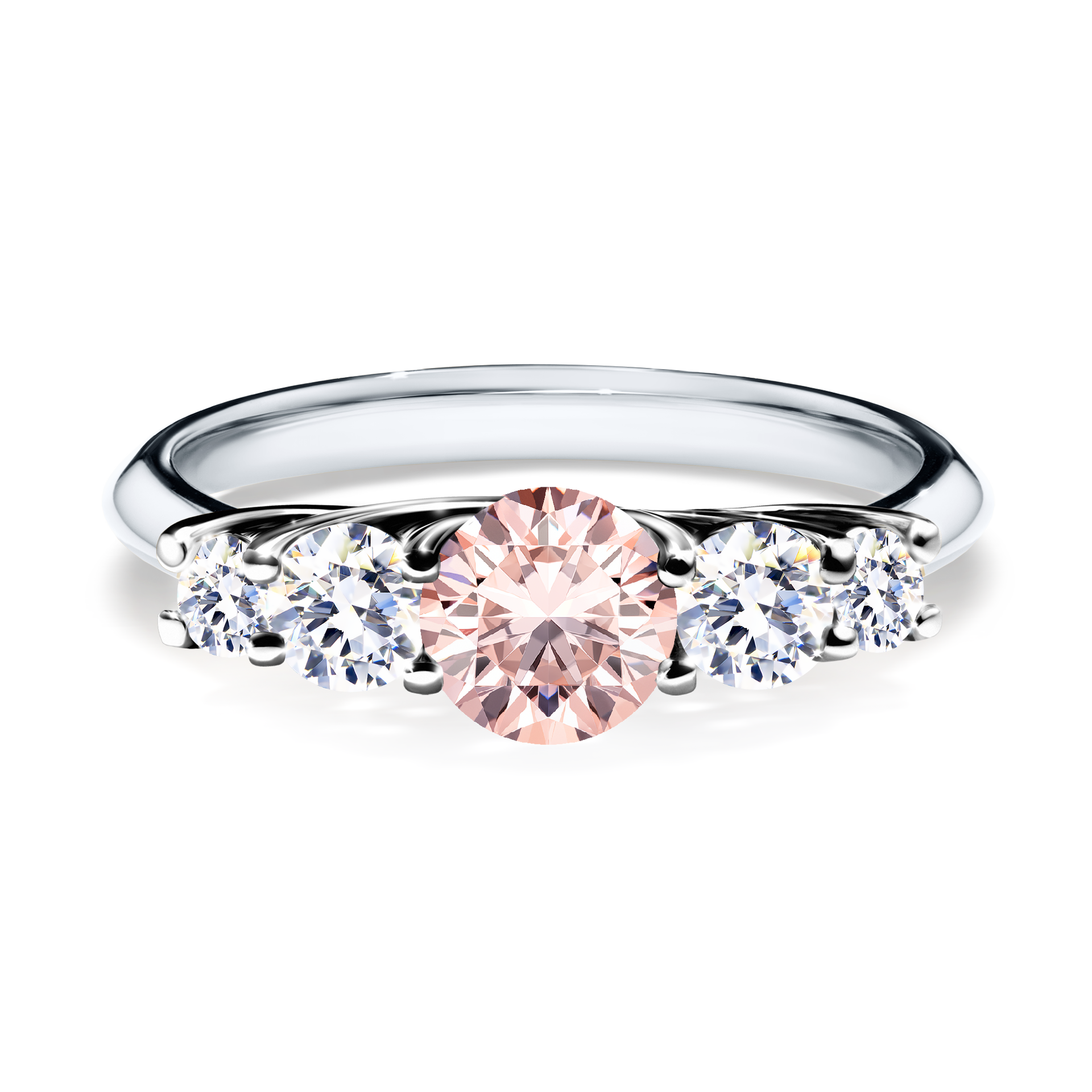 Pierścionek zaręczynowy My Darling z białego złota z morganitem 0,96CT