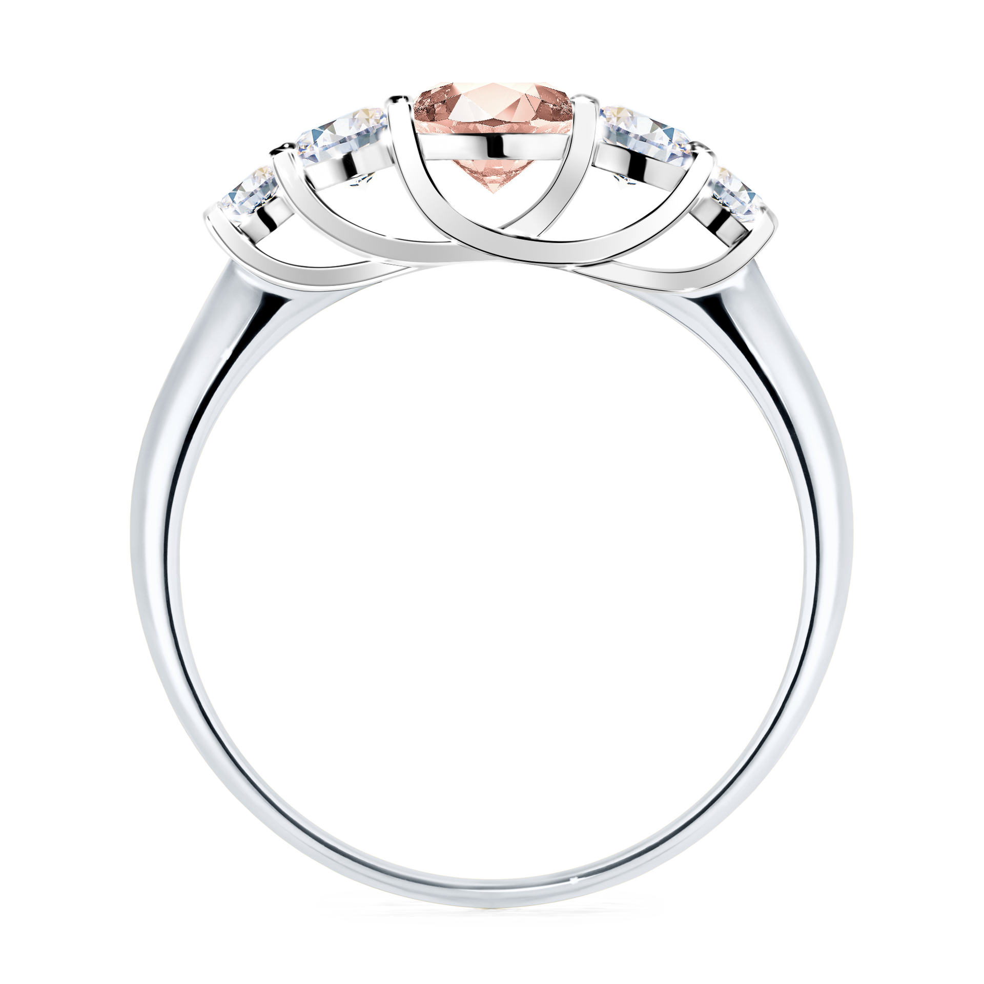 Pierścionek zaręczynowy My Darling z białego złota z morganitem 0,96CT
