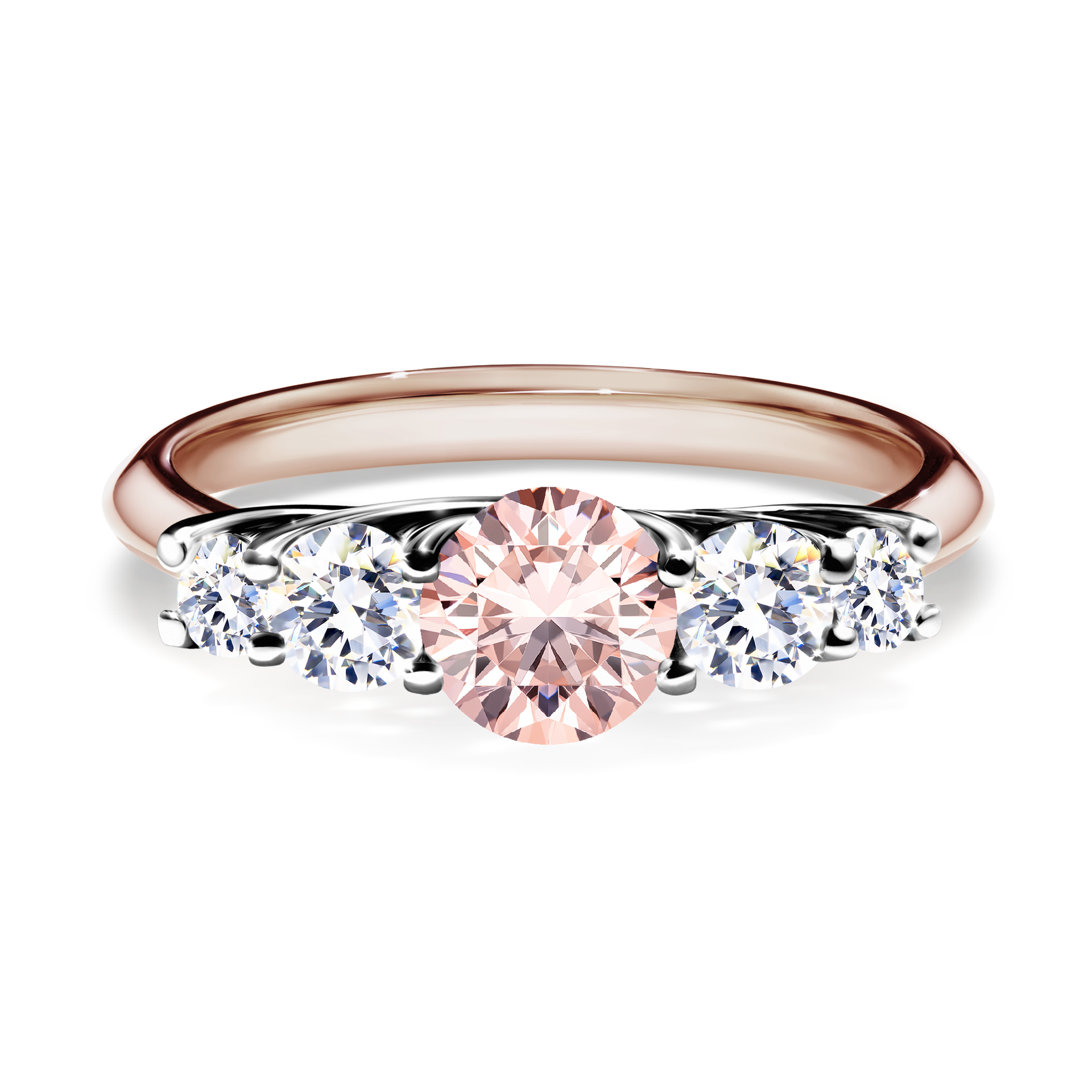 Pierścionek zaręczynowy My Darling z różowego złota z morganitem 0,96CT