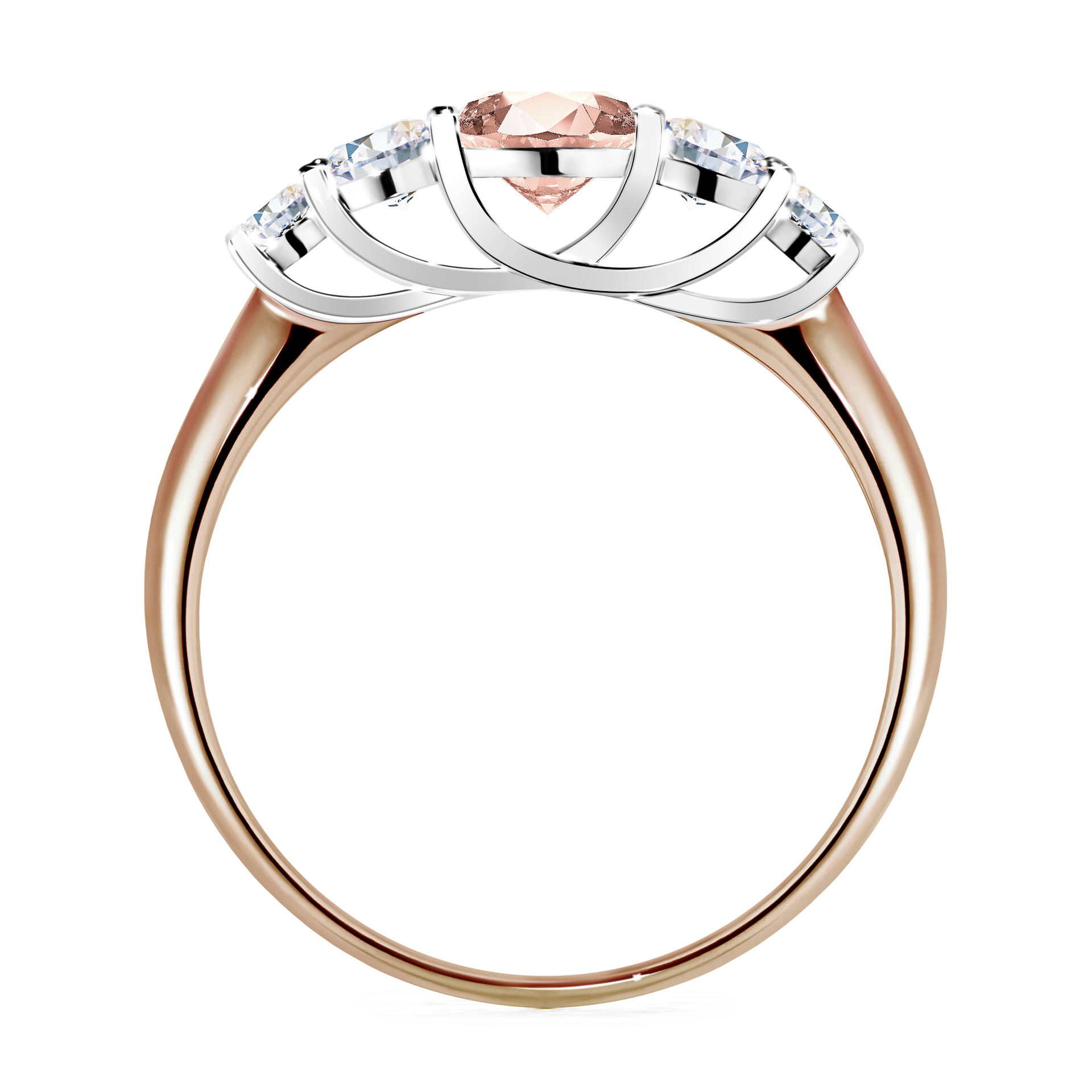 Pierścionek zaręczynowy My Darling z różowego złota z morganitem 0,96CT