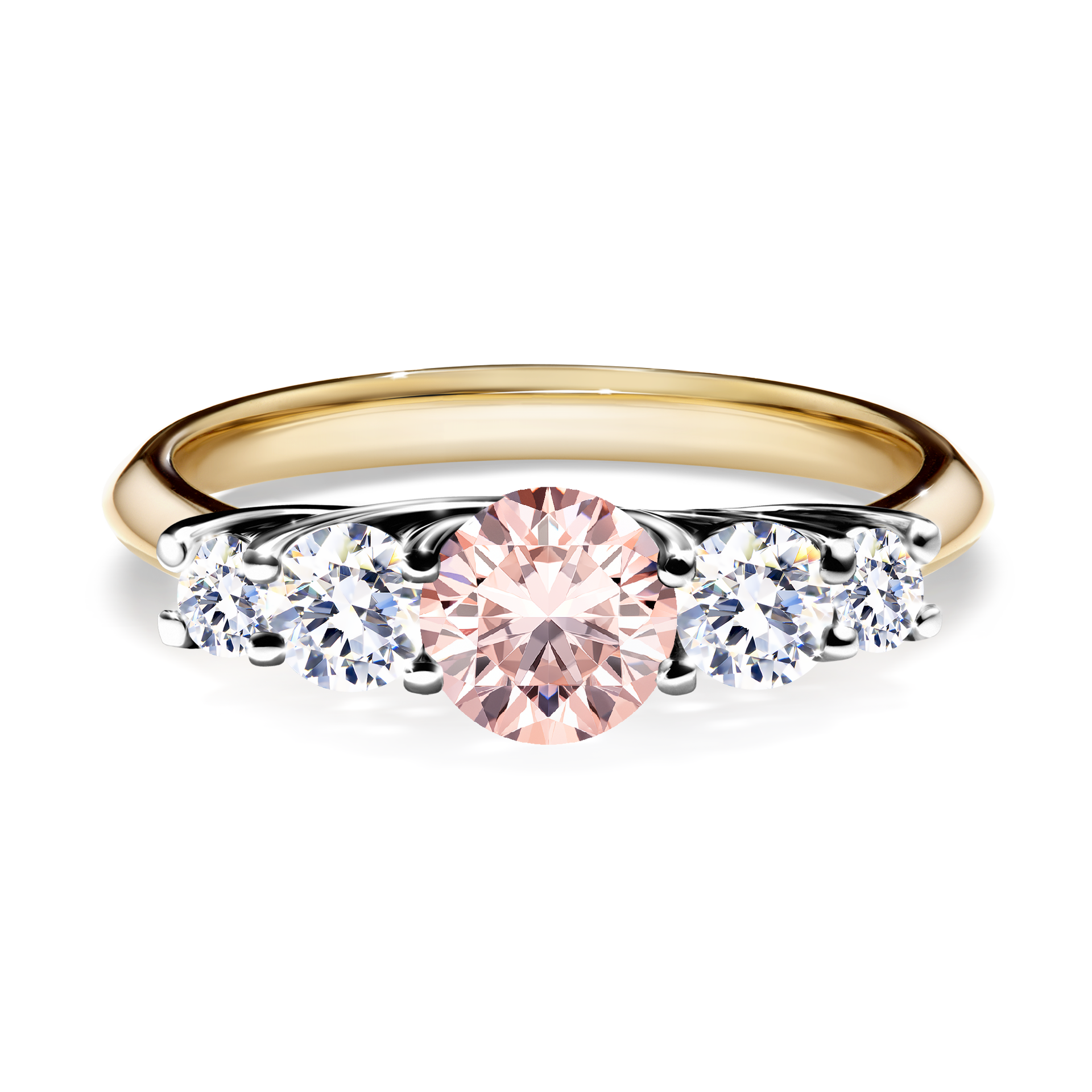 Pierścionek zaręczynowy My Darling z żółtego złota z morganitem 0,96CT