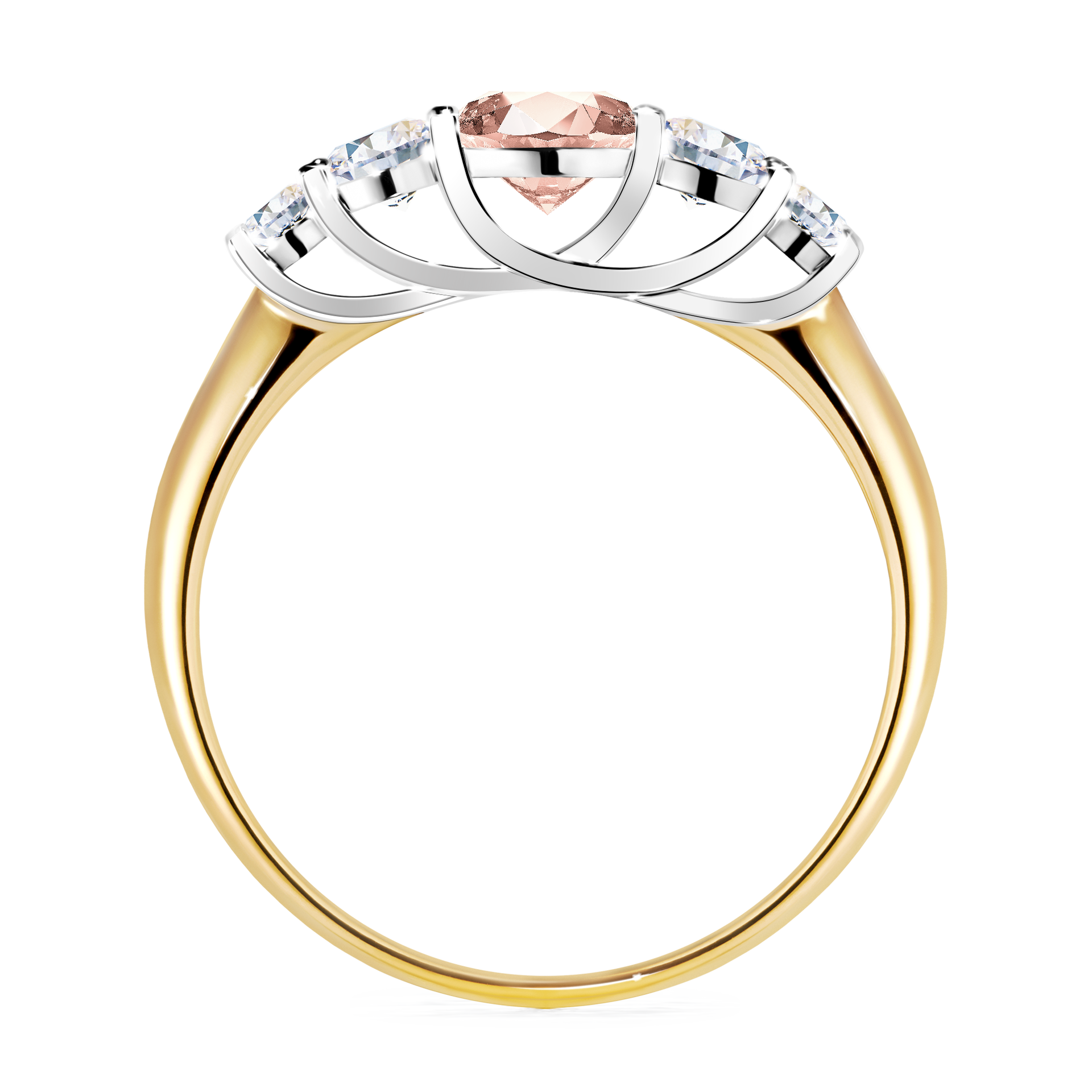 Pierścionek zaręczynowy My Darling z żółtego złota z morganitem 0,96CT