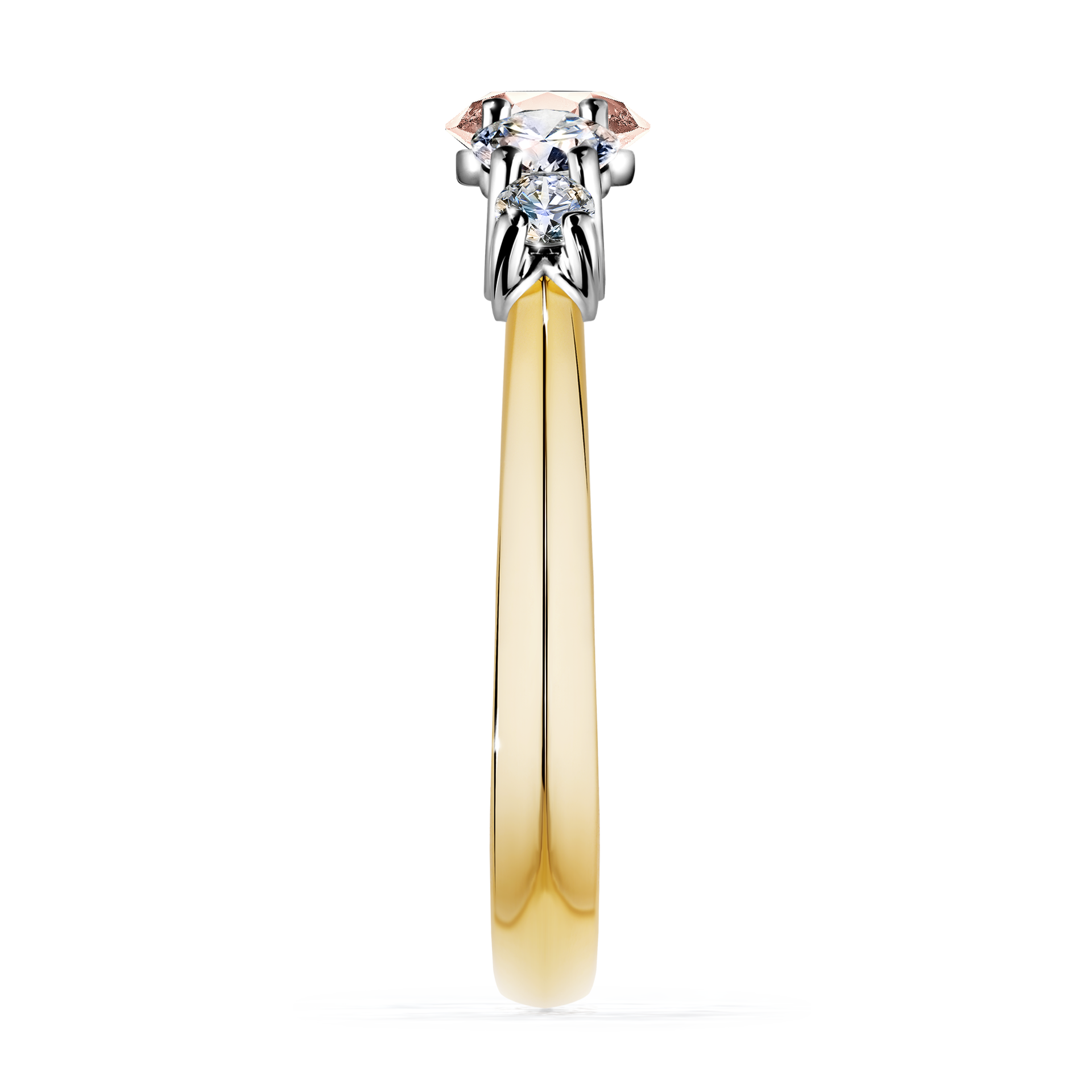 Pierścionek zaręczynowy My Darling z żółtego złota z morganitem 0,96CT