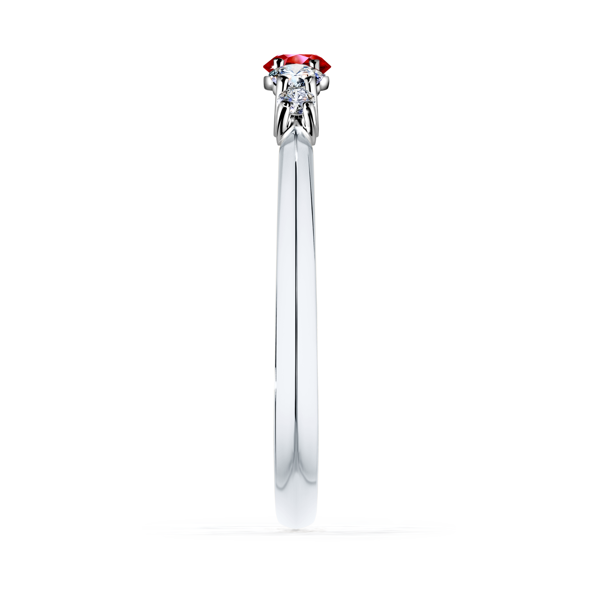 Pierścionek zaręczynowy My Darling z białego złota z rubinem 0,22CT