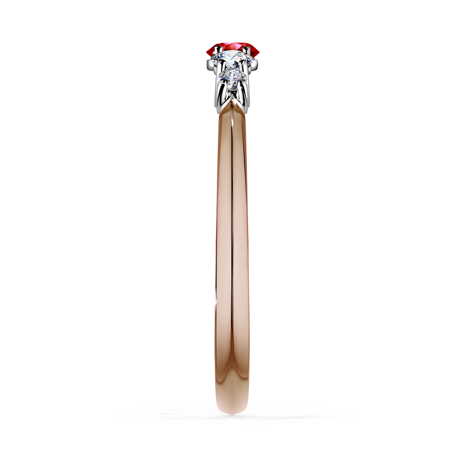 Pierścionek zaręczynowy My Darling z różowego złota z rubinem 0,22CT