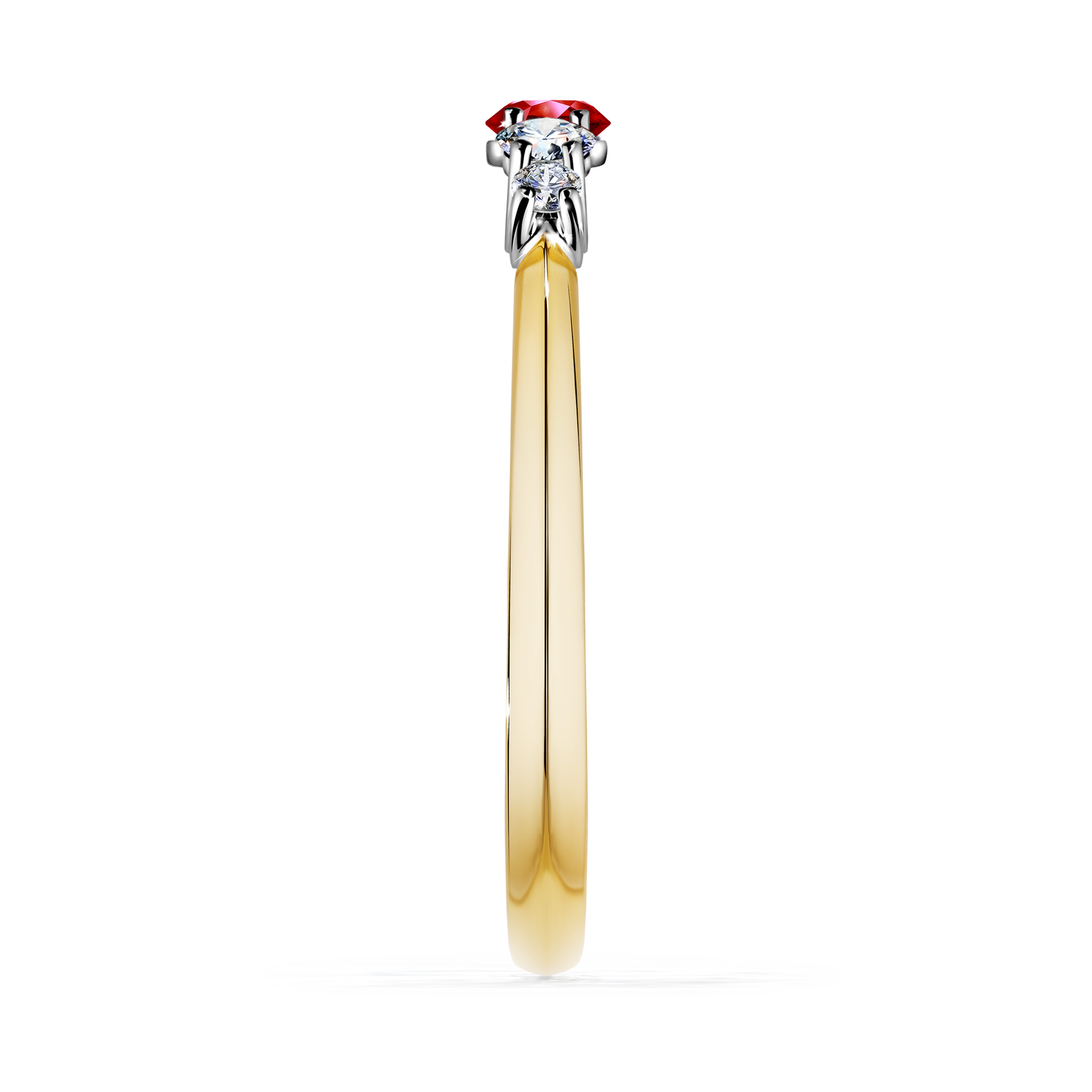Pierścionek zaręczynowy My Darling z żółtego złota z rubinem 0,22CT