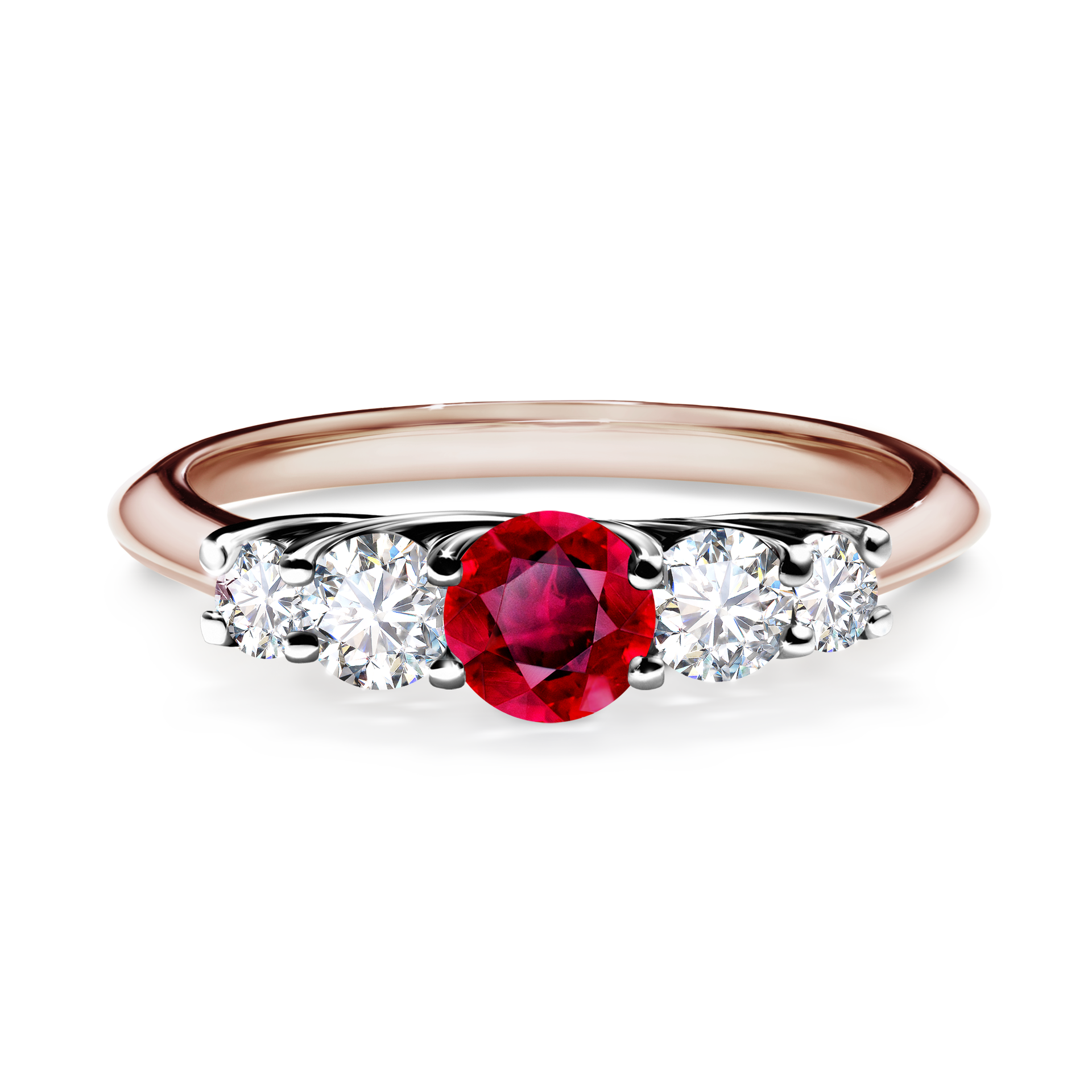 Pierścionek zaręczynowy My Darling z różowego złota z rubinem 0,53CT