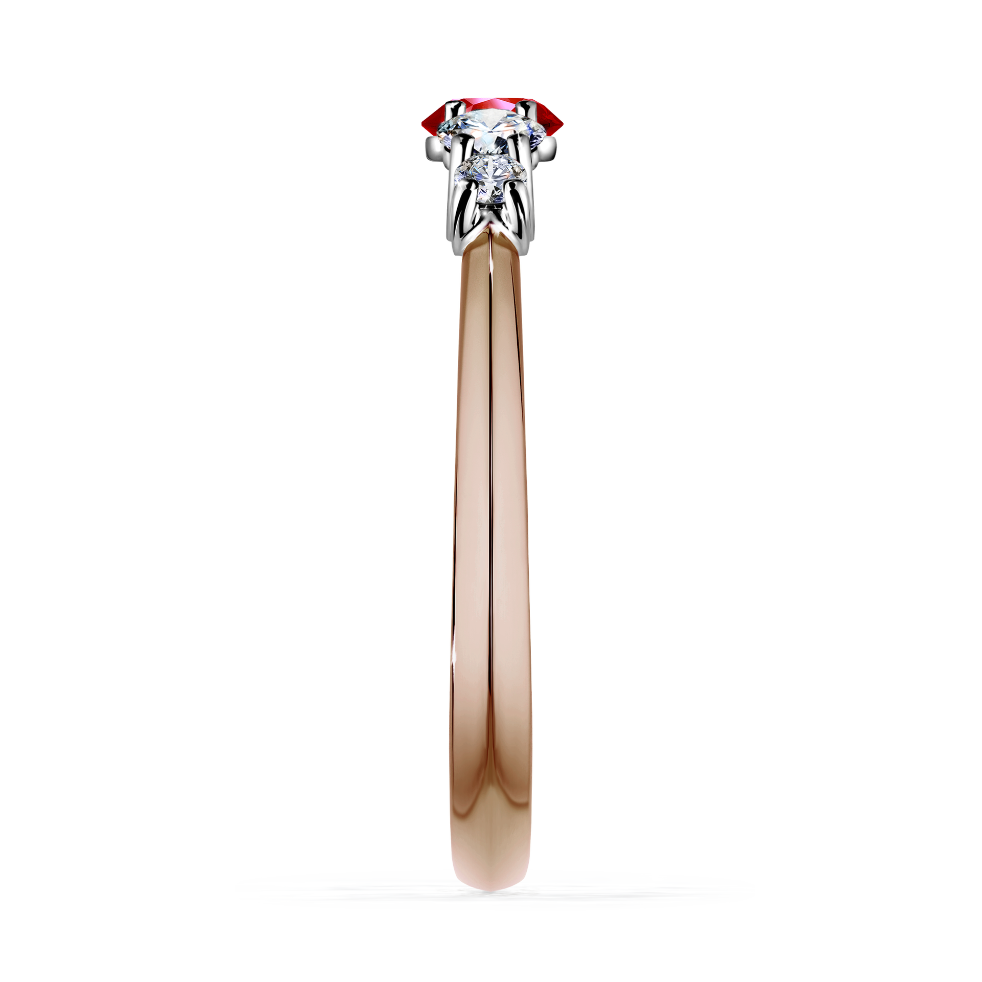 Pierścionek zaręczynowy My Darling z różowego złota z rubinem 0,53CT