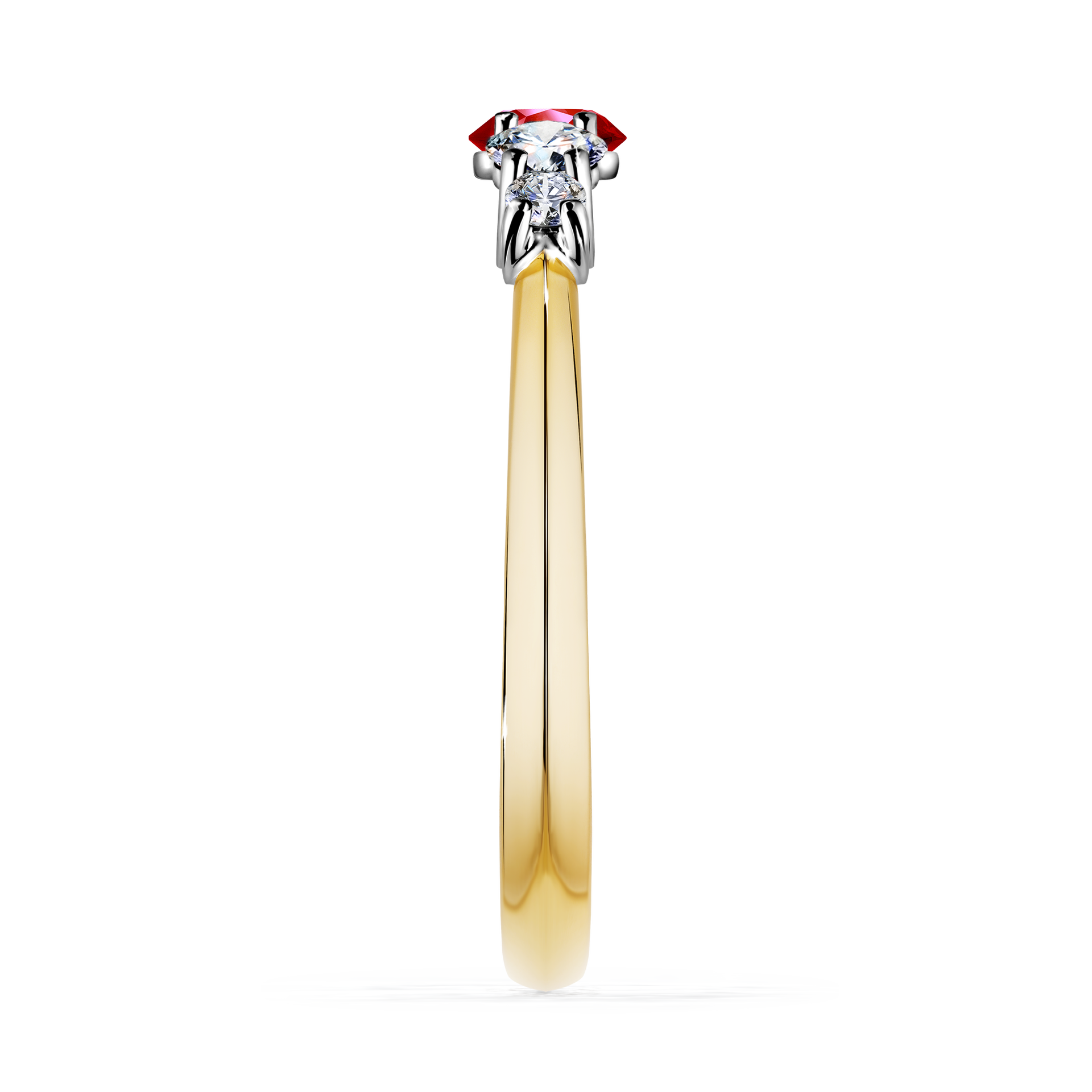 Pierścionek zaręczynowy My Darling z żółtego złota z rubinem 0,53CT