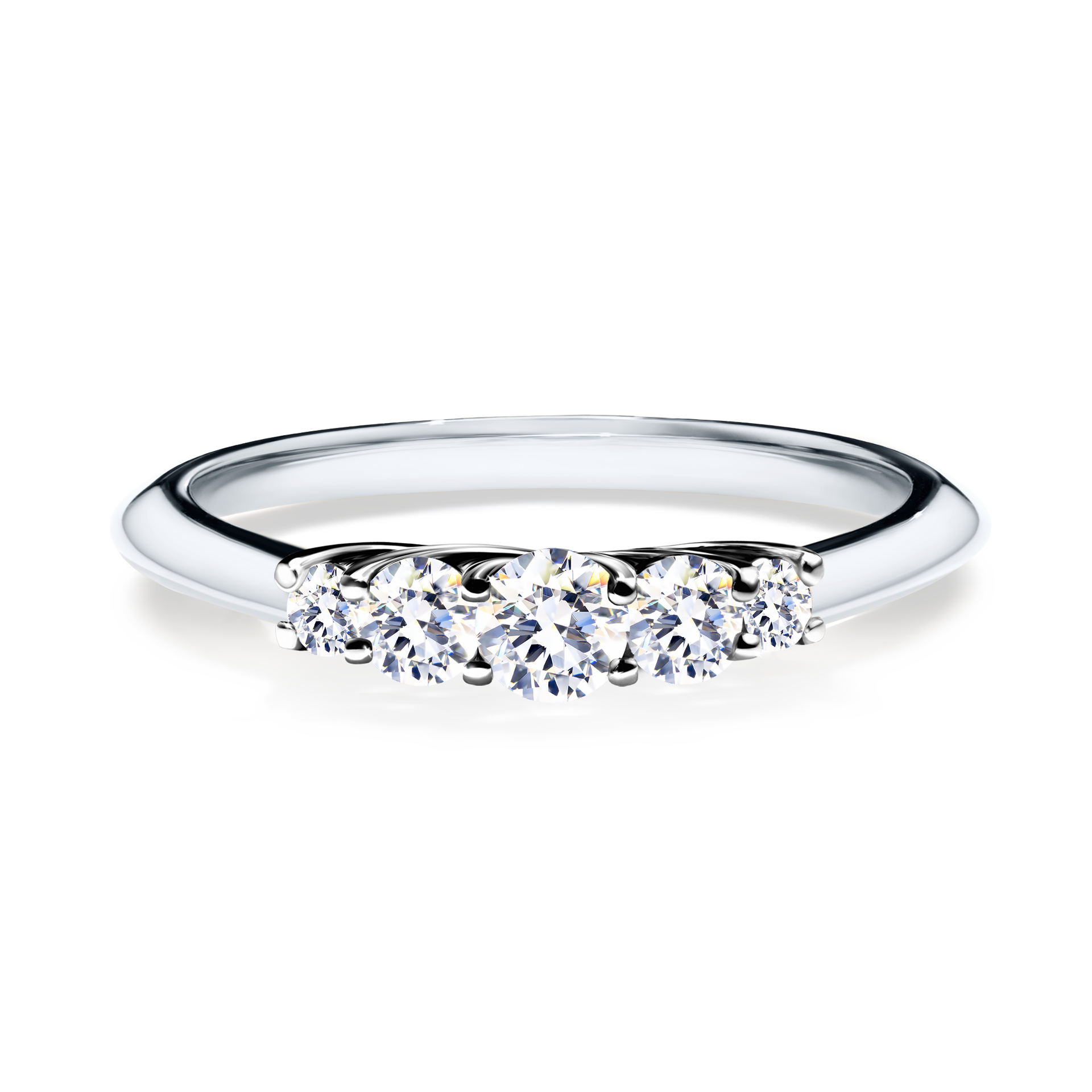 Pierścionek zaręczynowy My Darling z białego złota z szafirem białym 0,22CT