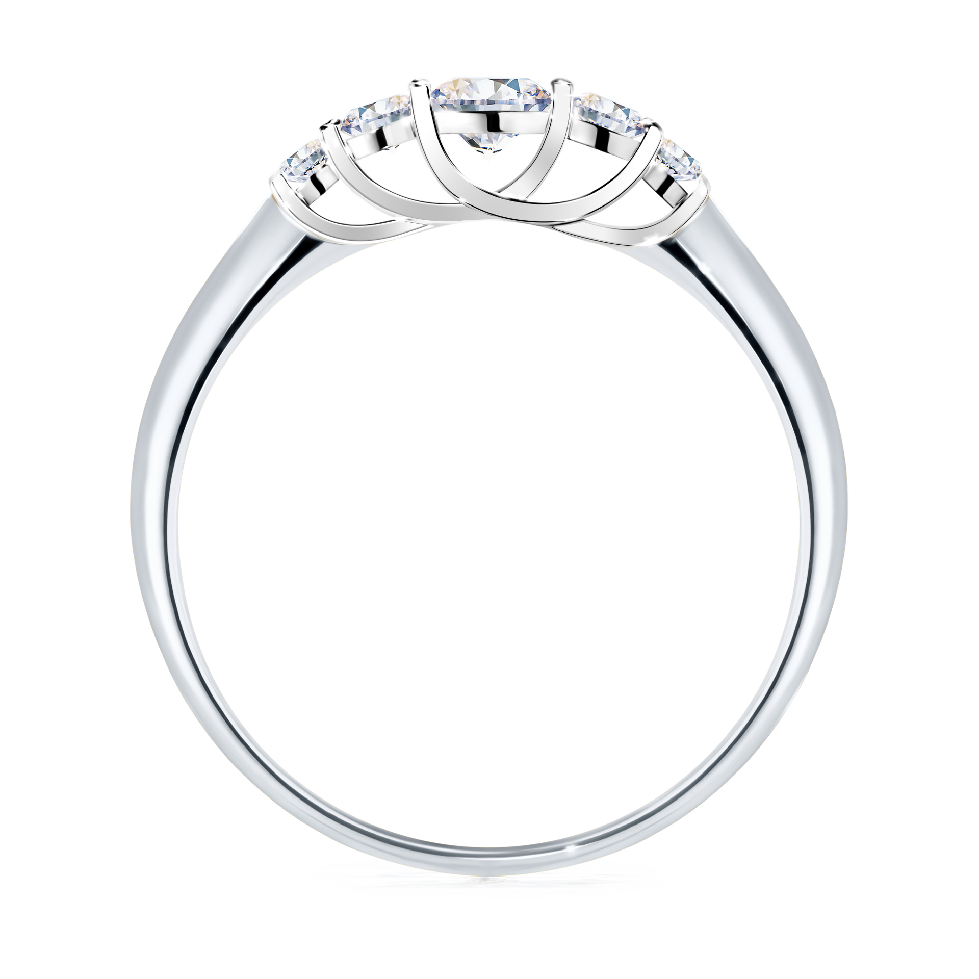 Pierścionek zaręczynowy My Darling z białego złota z szafirem białym 0,22CT