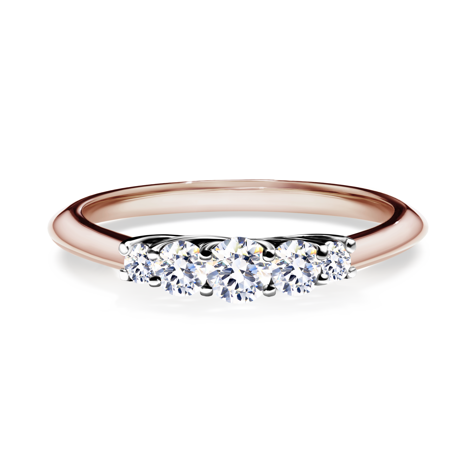 Pierścionek zaręczynowy My Darling z różowego złota z szafirem białym 0,22CT
