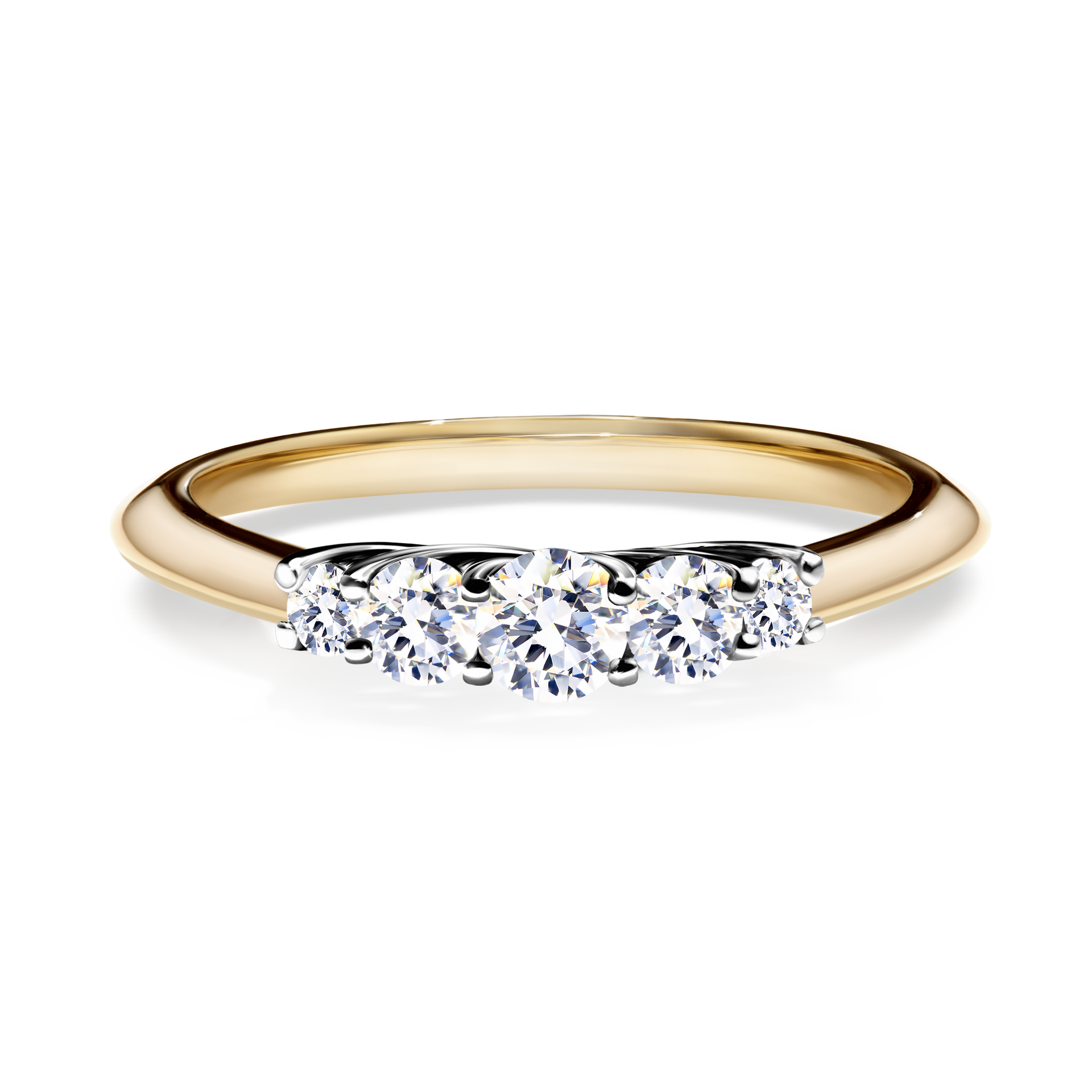 Pierścionek zaręczynowy My Darling z żółtego złota z szafirem białym 0,22CT