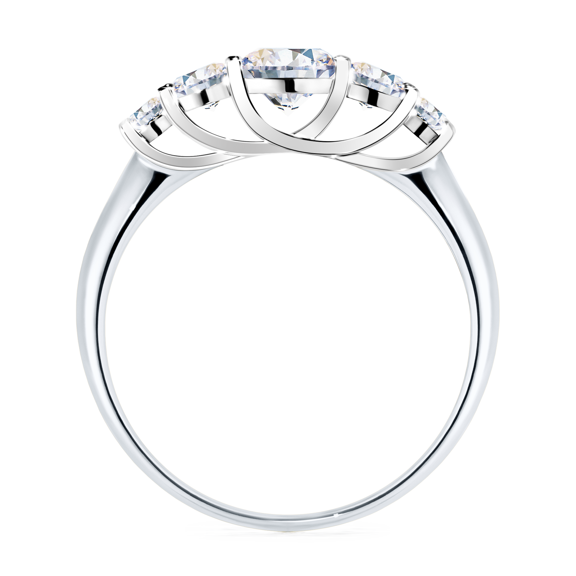 Pierścionek zaręczynowy My Darling z białego złota z szafirem białym 0,96CT