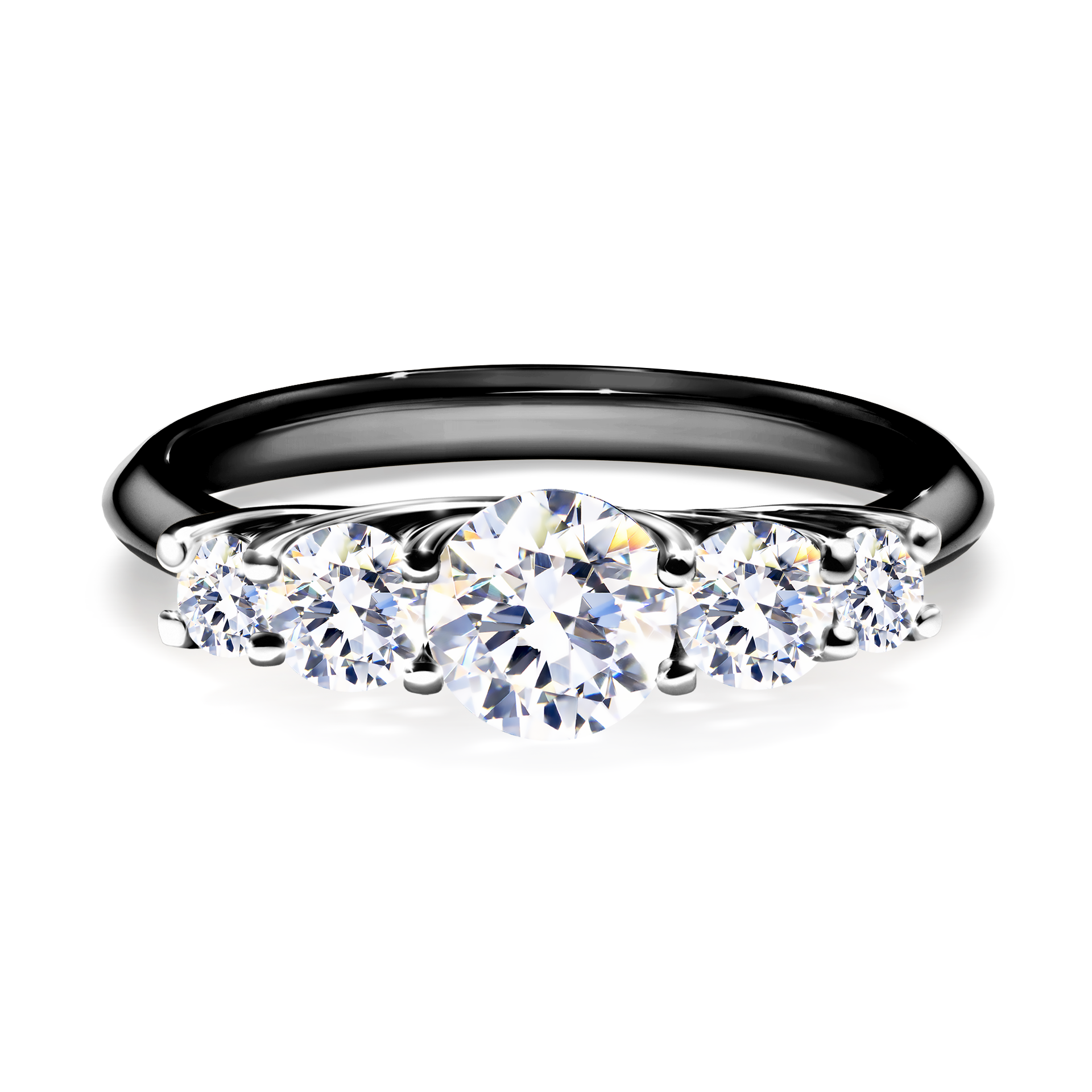 Pierścionek zaręczynowy My Darling z czarnego złota z szafirem białym 0,96CT