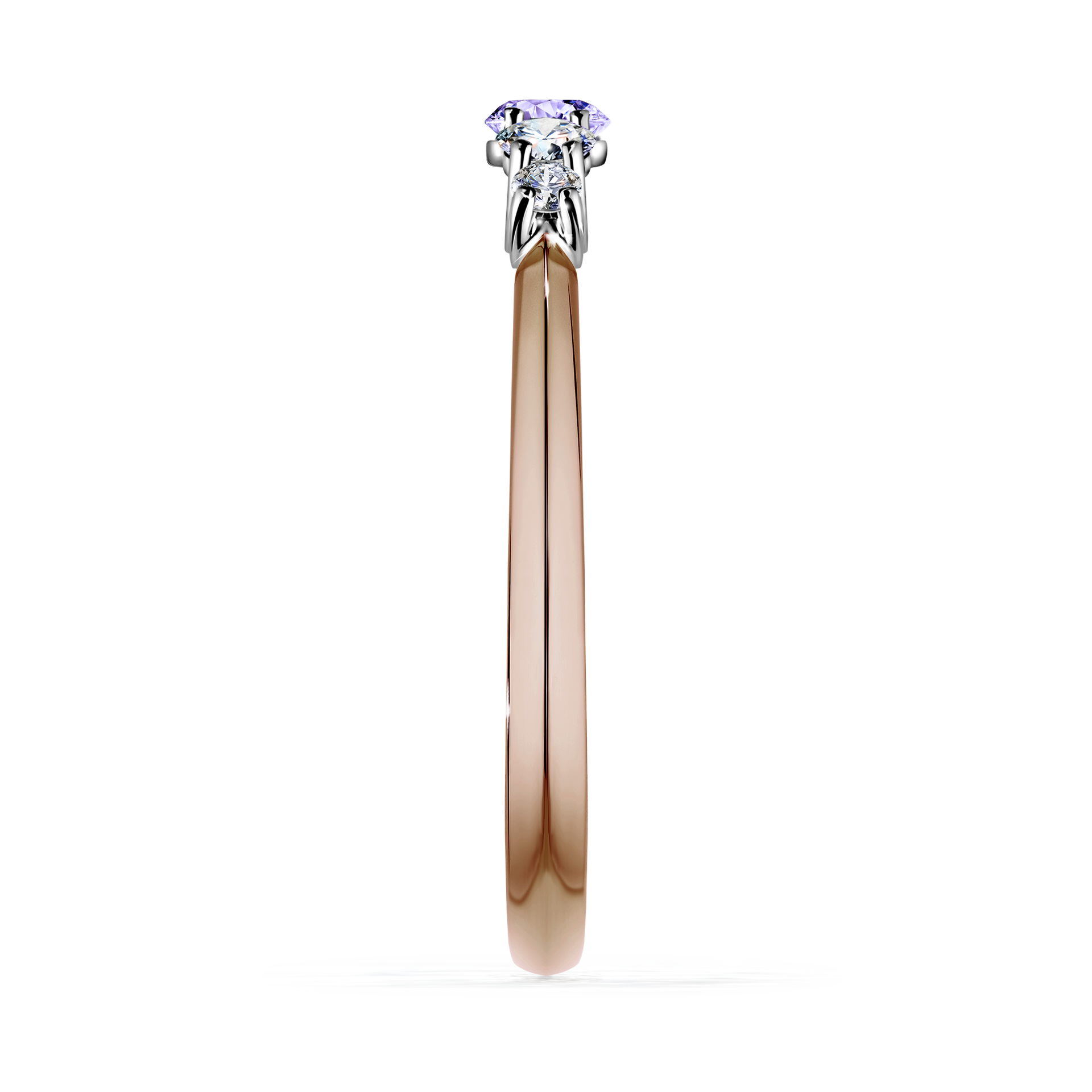 Pierścionek zaręczynowy My Darling z różowego złota z tanzanitem 0,22CT