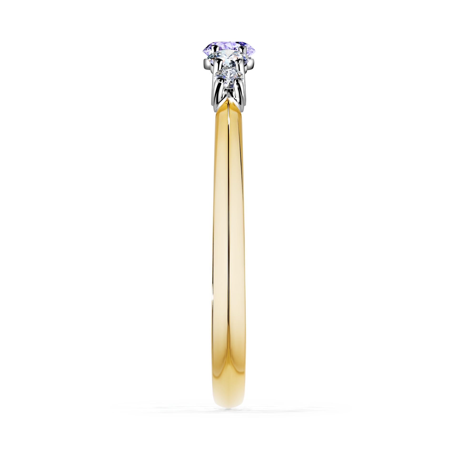 Pierścionek zaręczynowy My Darling z żółtego złota z tanzanitem 0,22CT