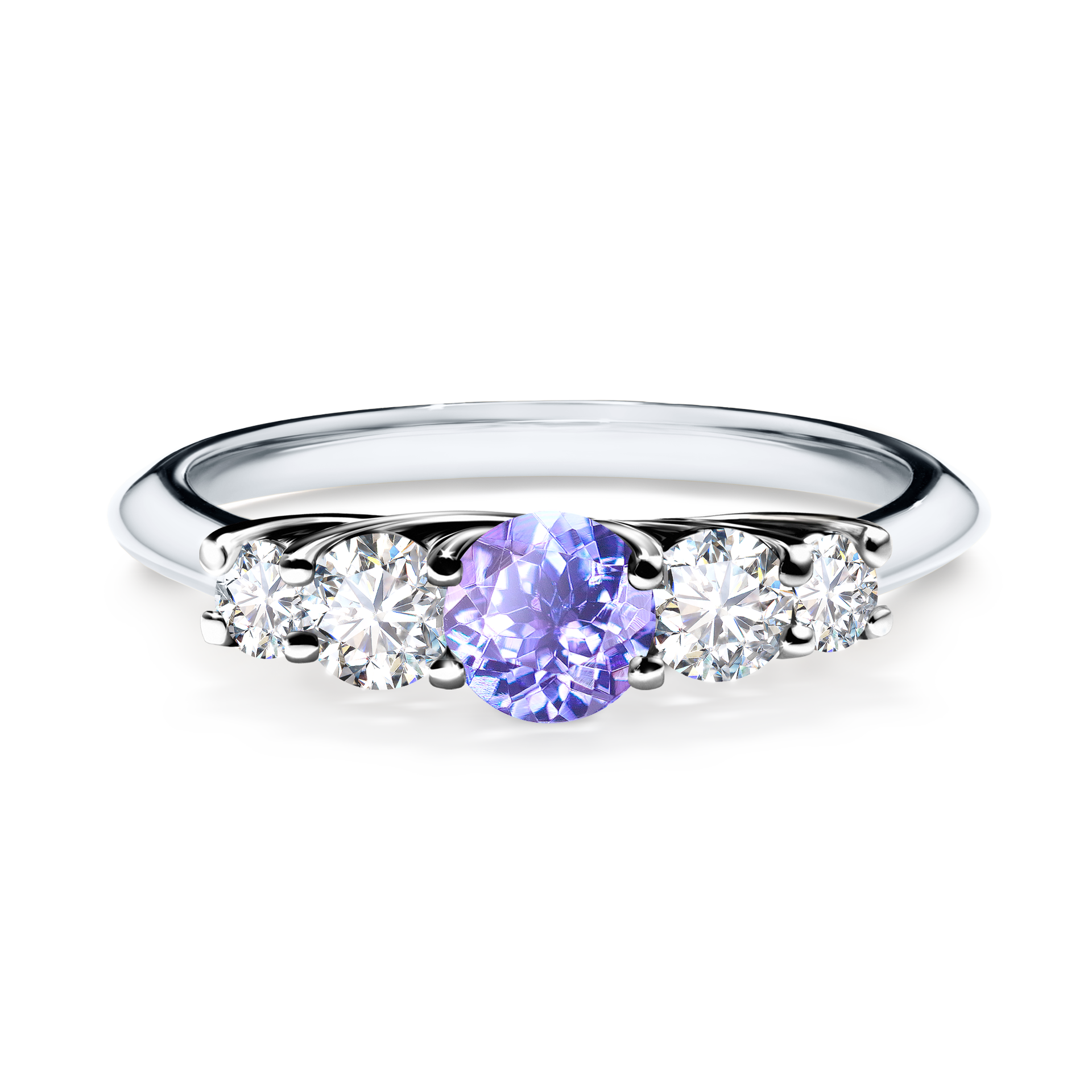 Pierścionek zaręczynowy My Darling z białego złota z tanzanitem 0,53CT
