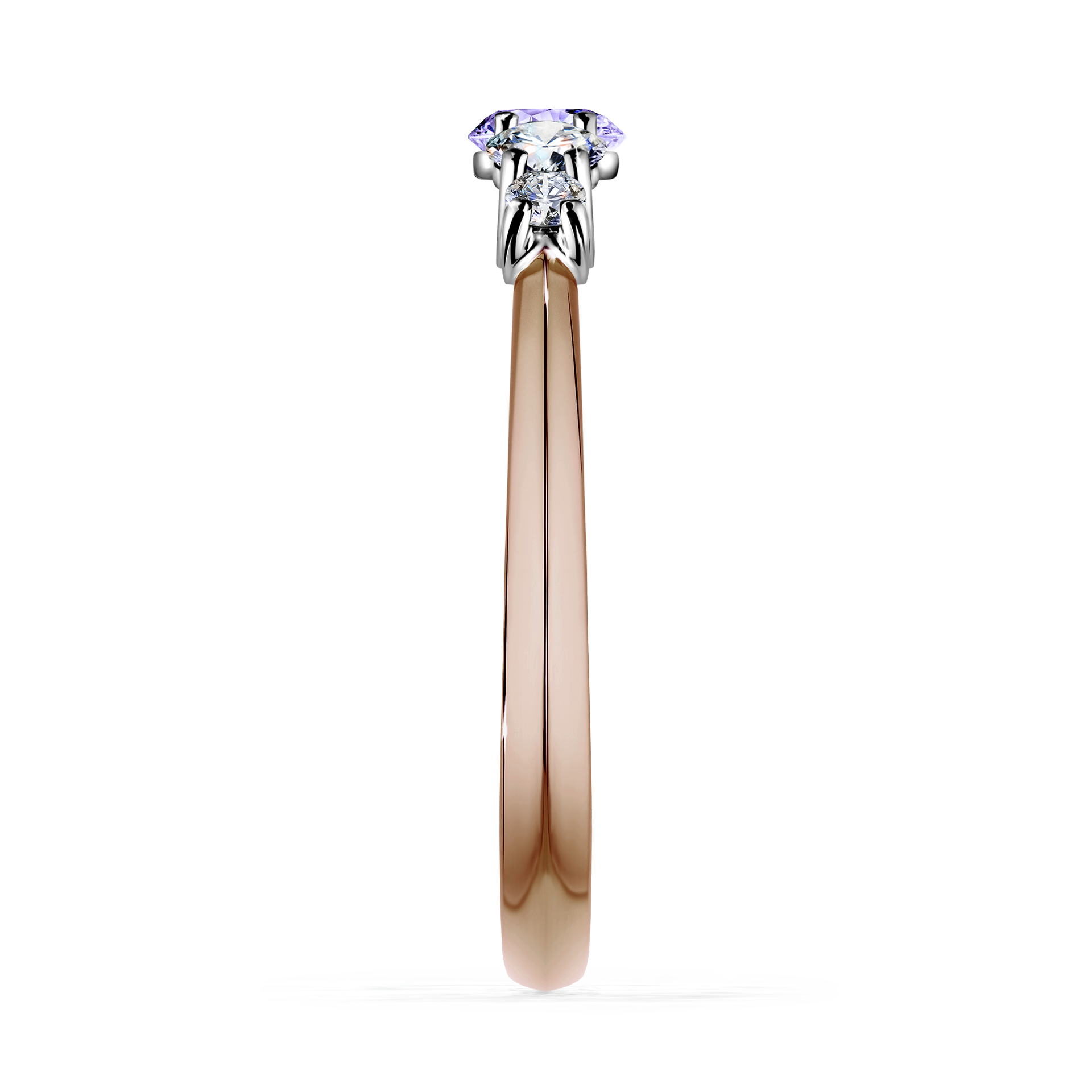 Pierścionek zaręczynowy My Darling z różowego złota z tanzanitem 0,53CT