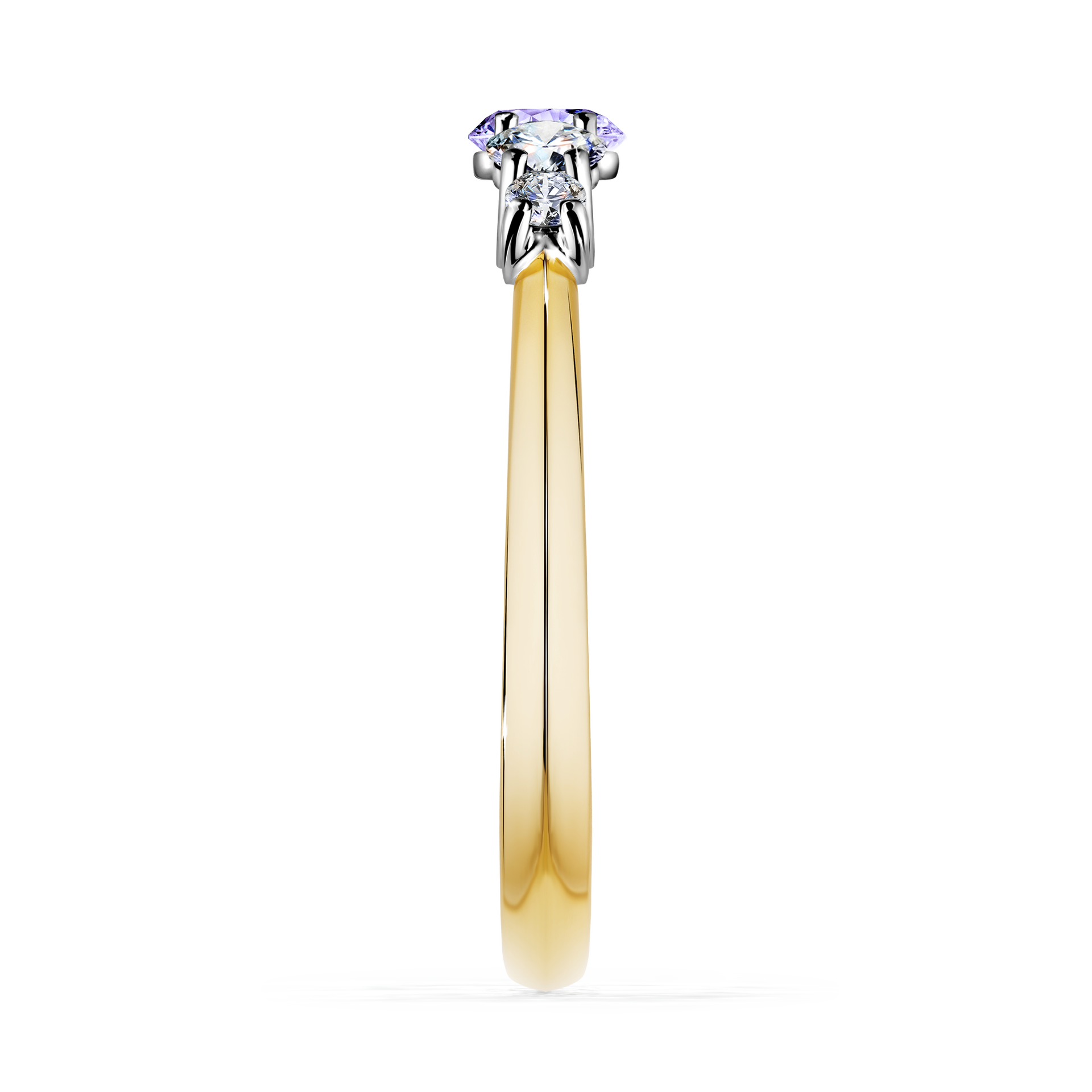 Pierścionek zaręczynowy My Darling z żółtego złota z tanzanitem 0,53CT