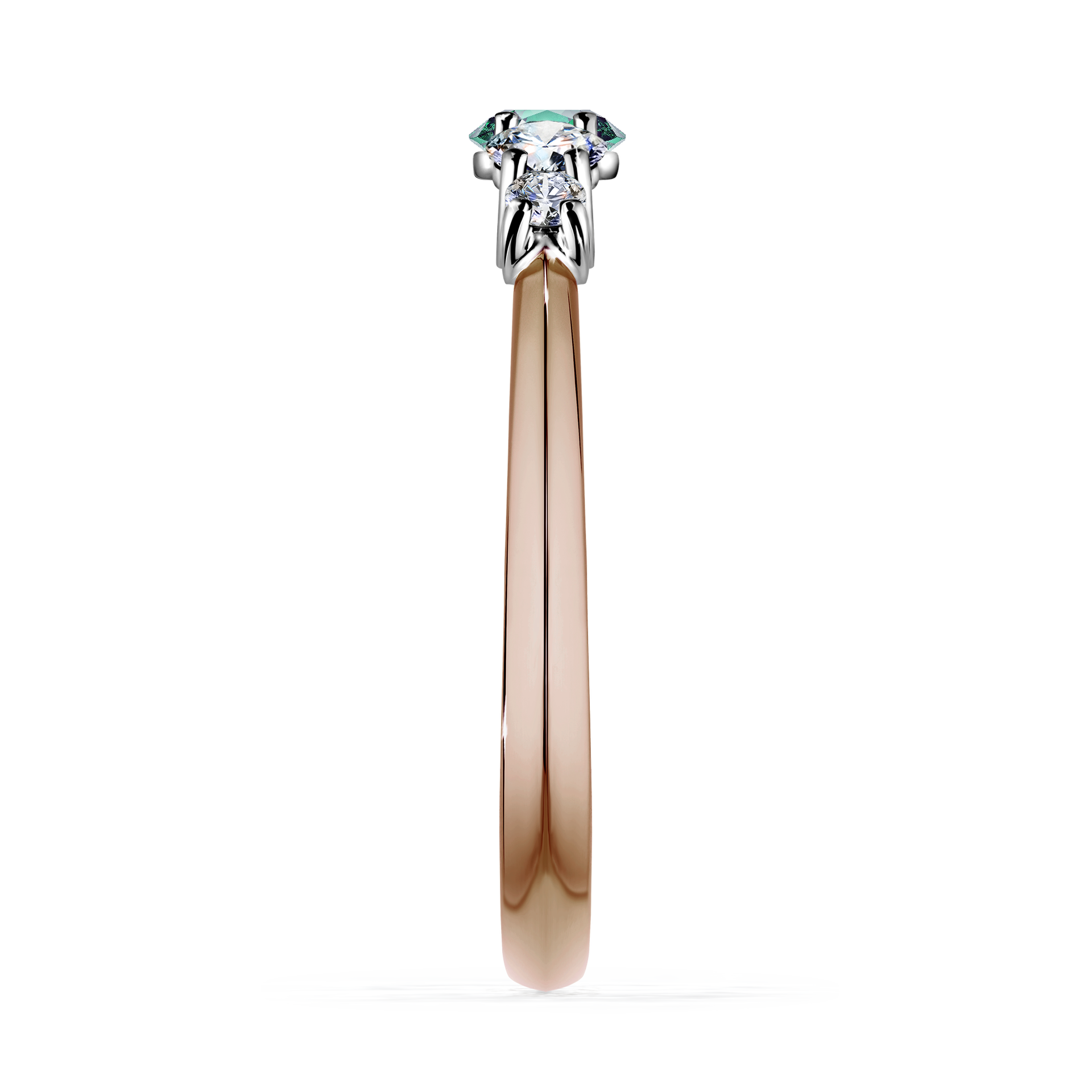 Pierścionek zaręczynowy My Darling z różowego złota ze szmaragdem 0,53CT