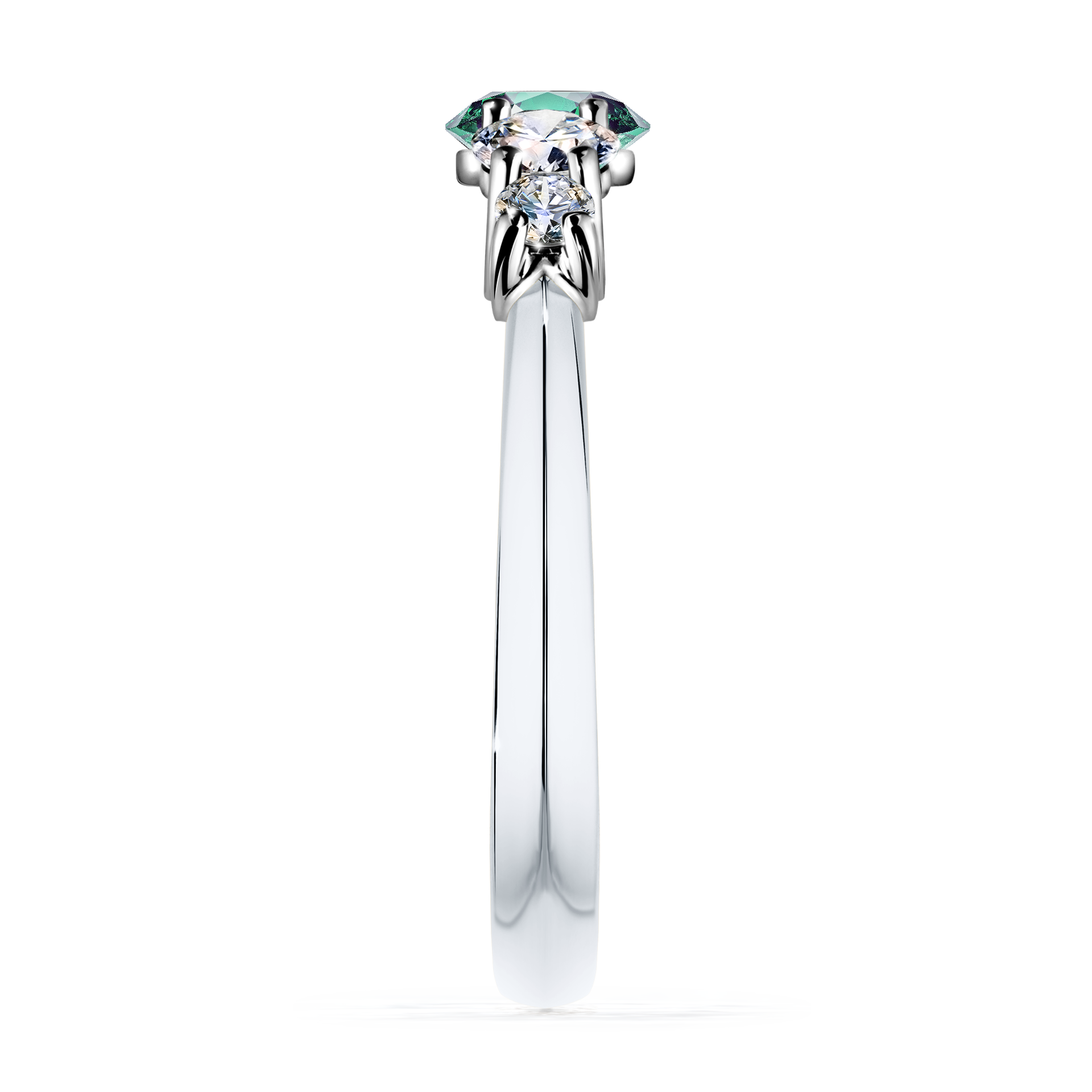 Pierścionek zaręczynowy My Darling z białego złota ze szmaragdem 0,96CT
