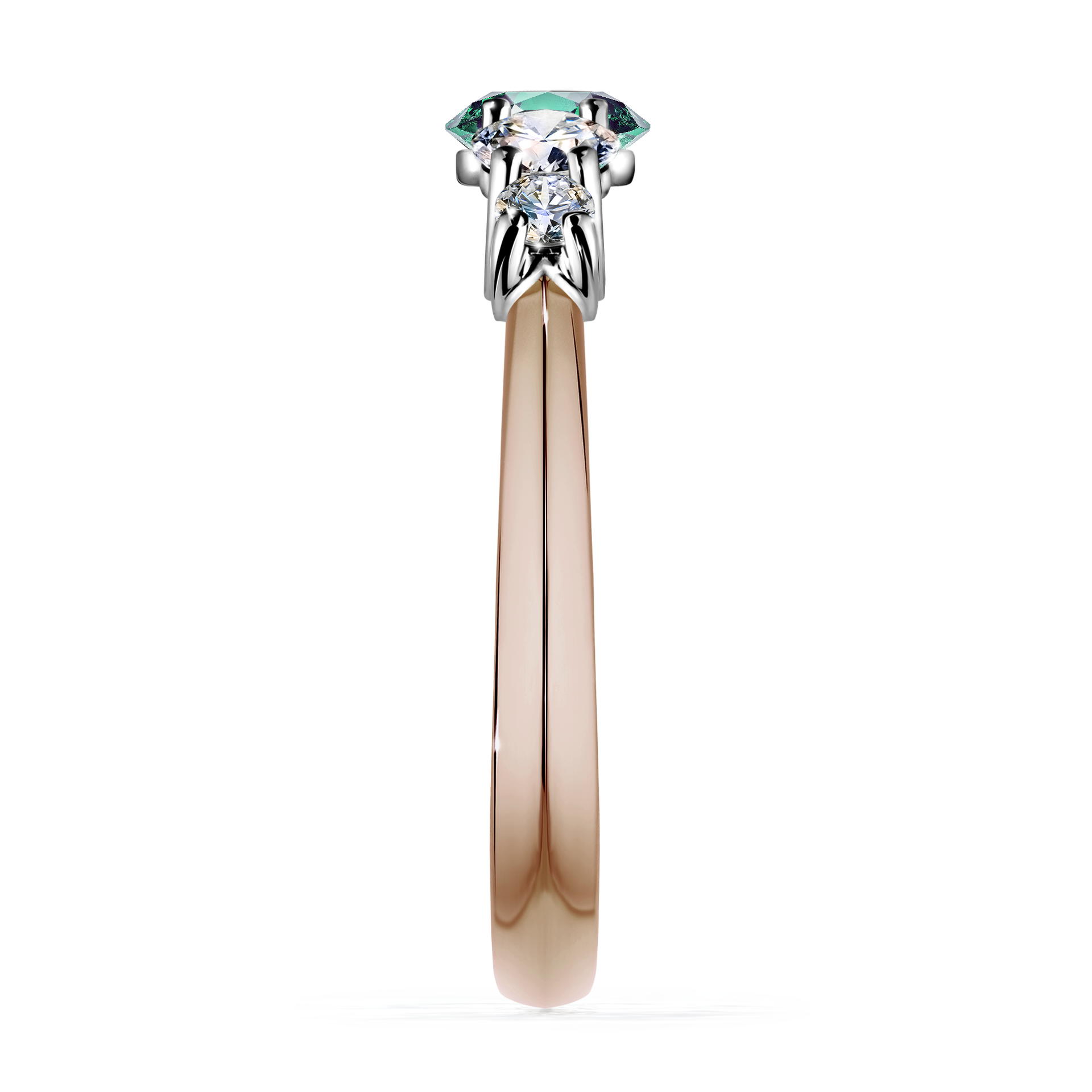 Pierścionek zaręczynowy My Darling z różowego złota ze szmaragdem 0,96CT